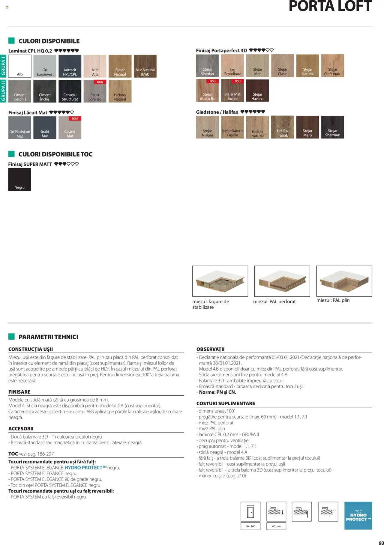 Catalog Proges – valabil de la 01.05.2025 | Pagină: 93 | Produse: Mâner, Ușă