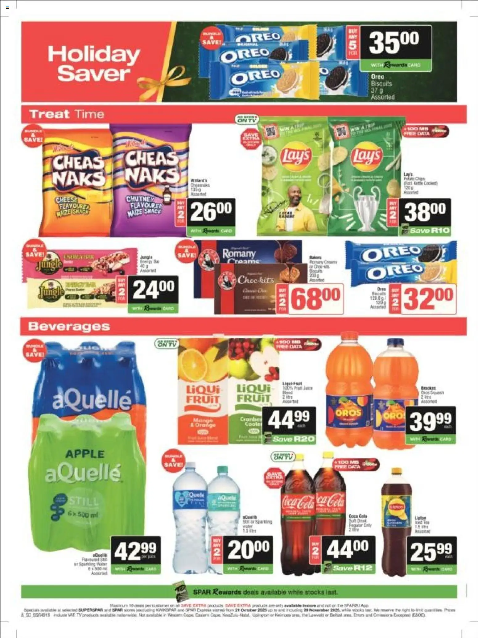 New Superspar catalogue – valid from 21.10.2025 | Page: 8 | Products: Cesto para colada, TV, Biscuits, Fruit