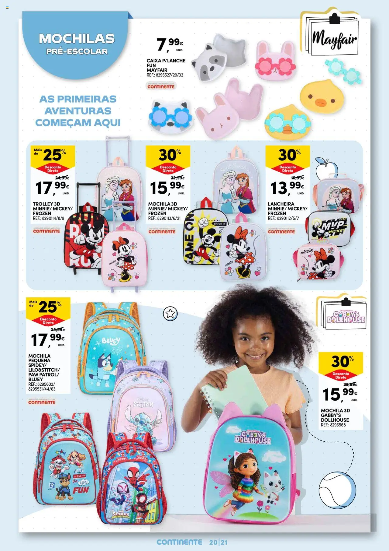 Continente - Regresso às Aulas: Regressamos com tudo │ válido de 12.08.2025 | Página: 21 | Produtos: Mochila, Mochilas, Caixa