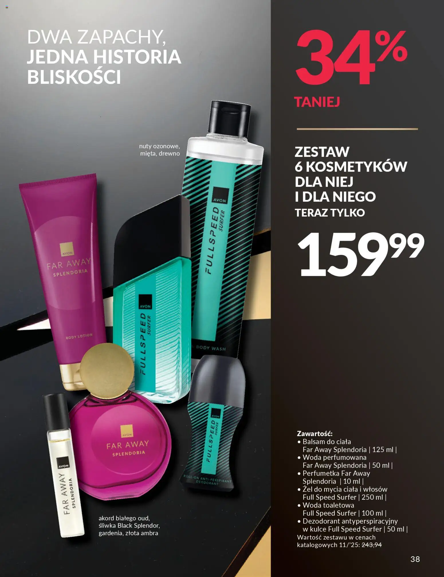 Avon Black Friday od 13.11.2025 | Strona: 38 | Produkty: Woda toaletowa, Body, Lotion, Woda