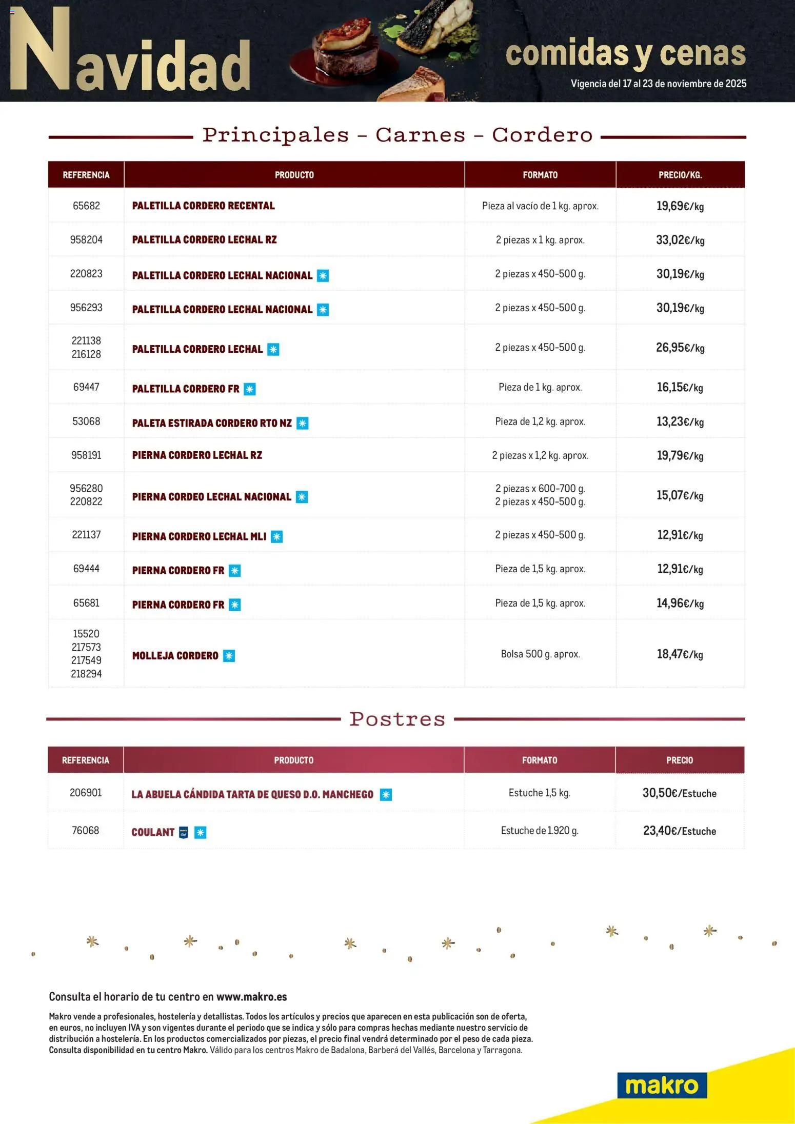 Makro - Cena Navidad Cataluña │ válido desde el 17.11.2025 | Página: 4 | Productos: Queso, Bolsa, Peso, Φίλτρο καφέ