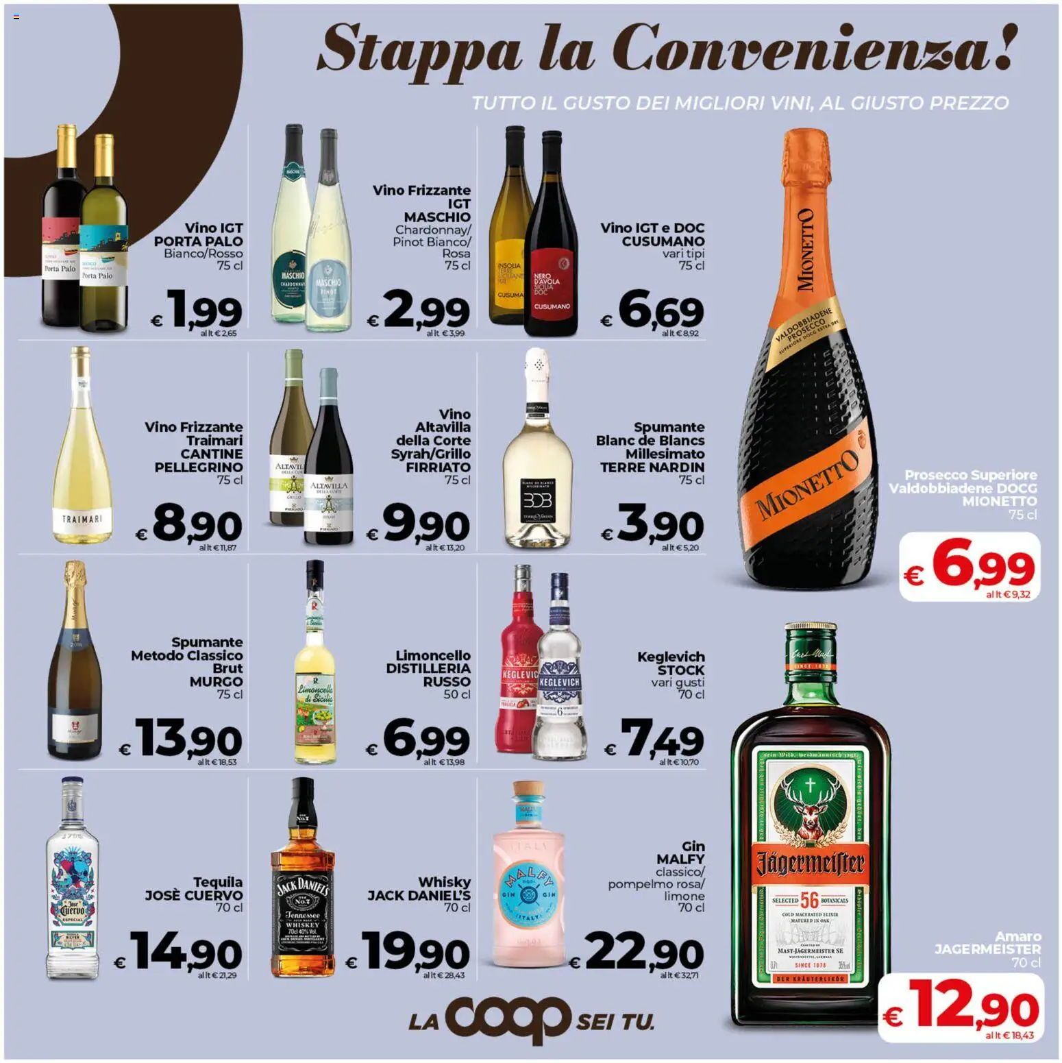Volantino COOP del 17.04.2026 | Pagina: 17 | Prodotti: Prosecco, Whisky, Pompelmo, Vino
