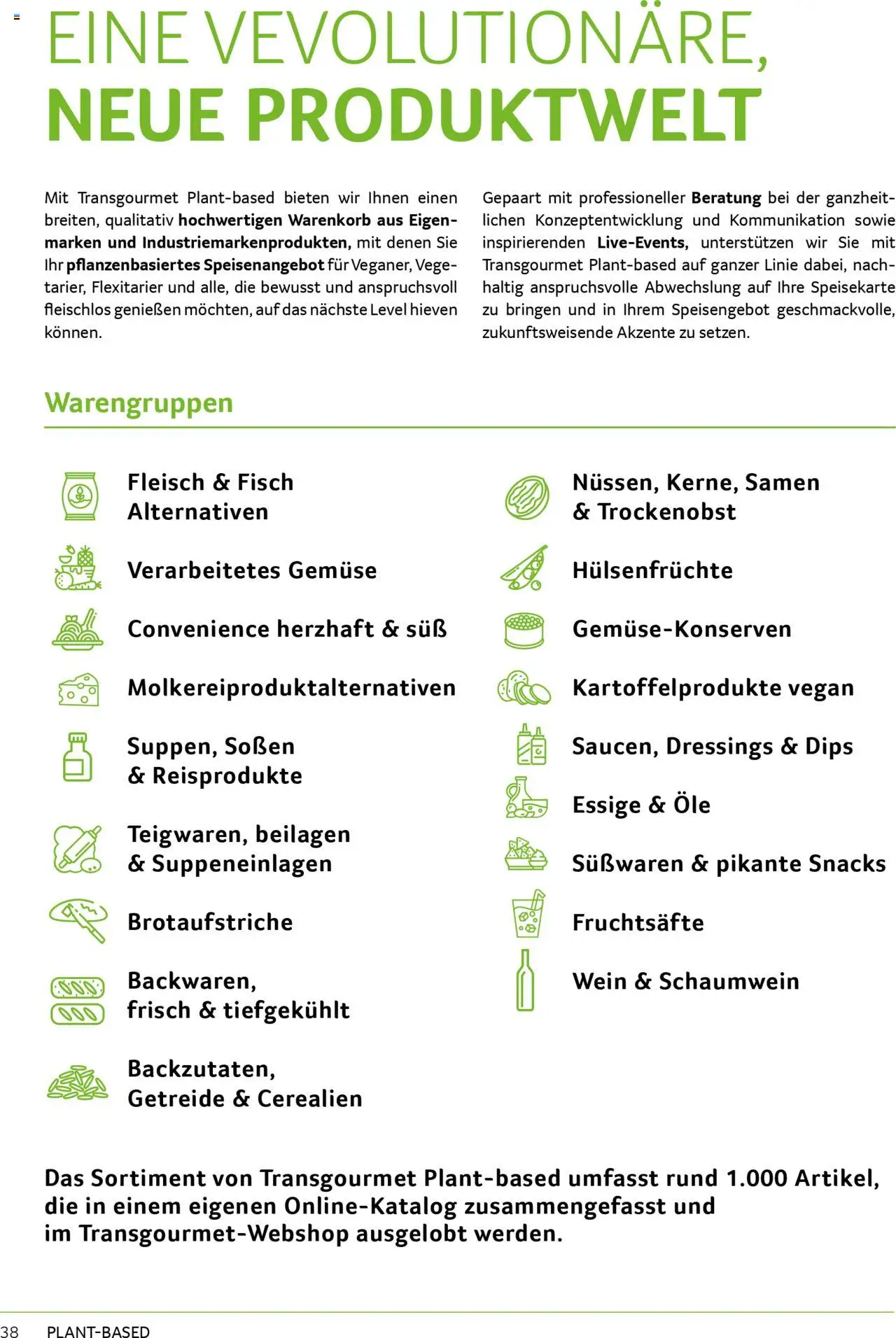 Transgourmet Sortimentskompetenz gültig ab 08.07.2024 | Seite: 38 | Produkte: Getreide, Gemüse, Wein, Fisch