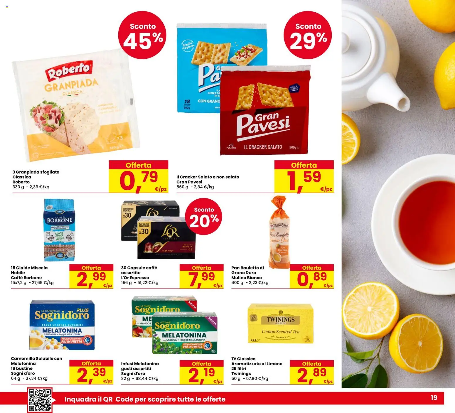 Volantino Despar del 08.01.2026 | Pagina: 19 | Prodotti: Caffè, Tè, Limone, Alluminio