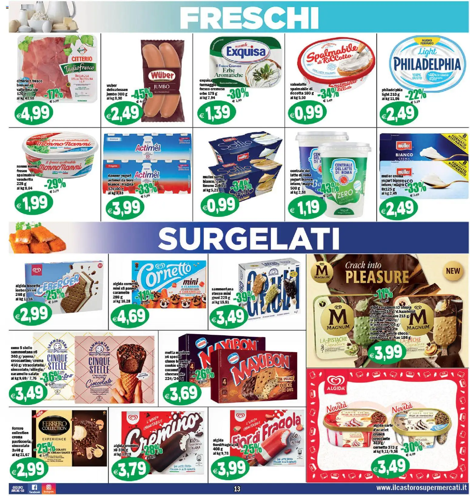 Volantino Il Castoro del 06.03.2026 | Pagina: 13 | Prodotti: Crema, Yogurt, Cioccolato, Formaggio