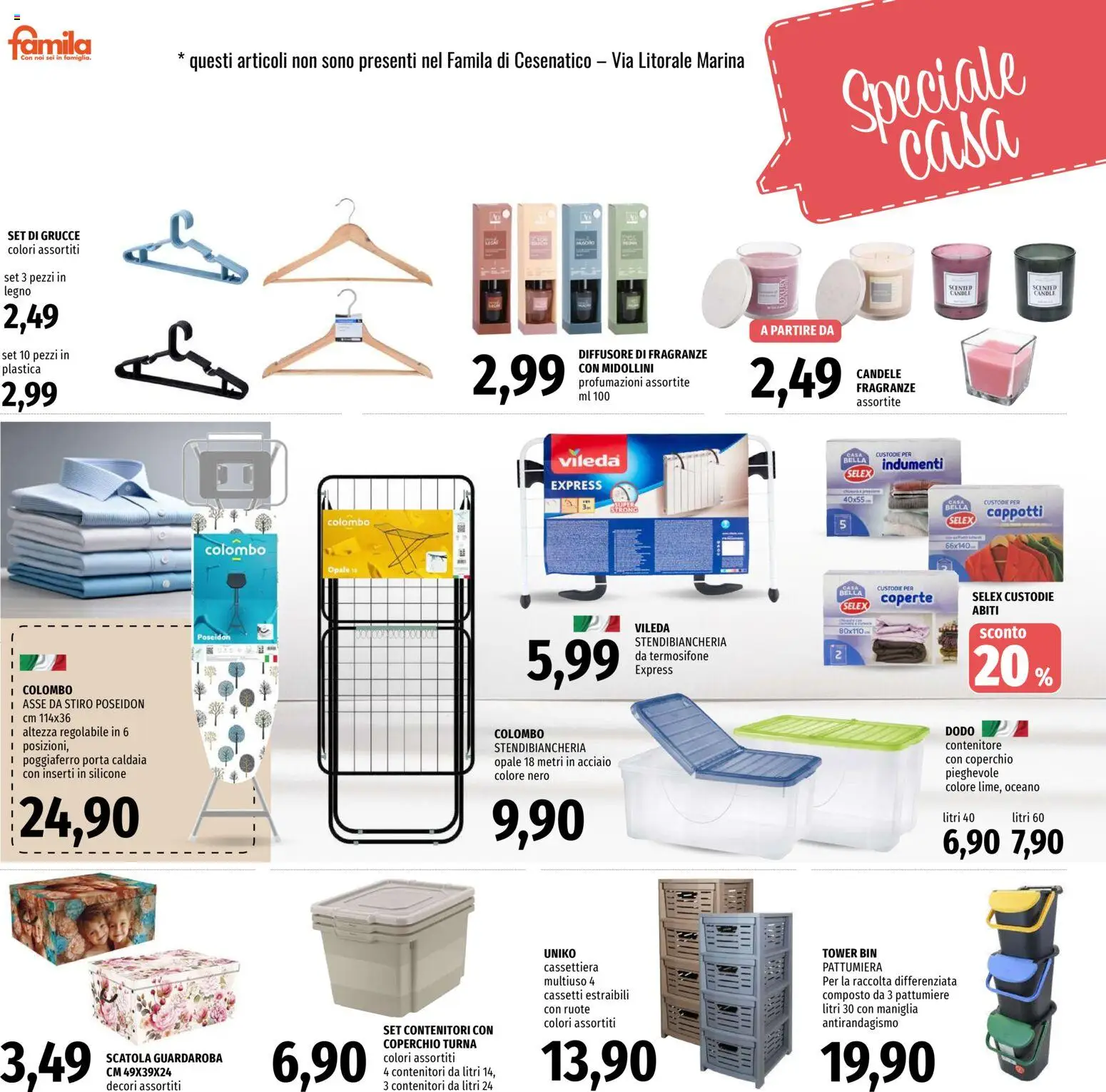 Volantino Famila del 08.01.2026 | Pagina: 22 | Prodotti: Guardaroba, Cassettiera, Scatola, Grucce