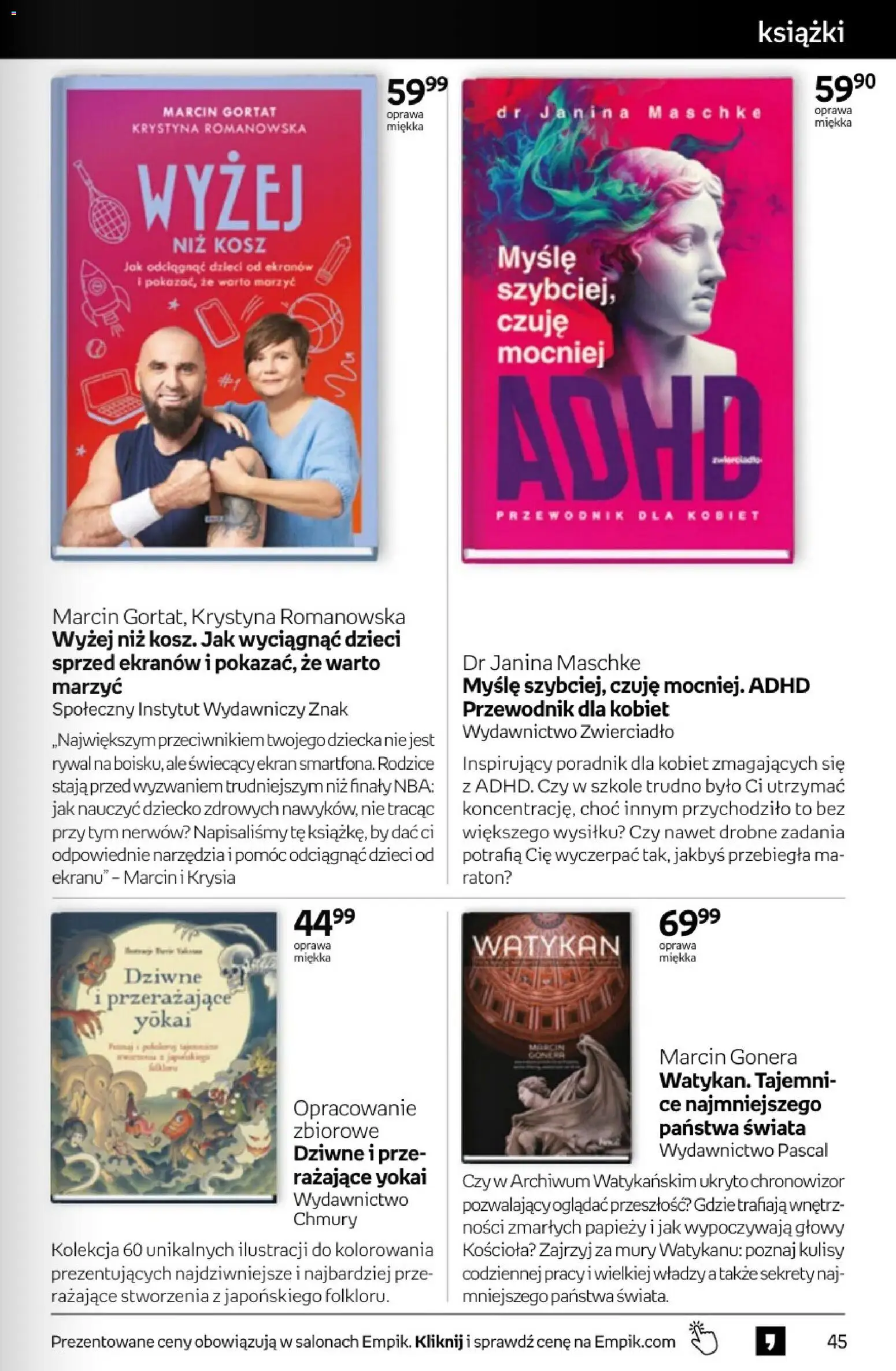 Empik promocje - Tom kultury Książki od 11.03.2026 | Strona: 45 | Produkty: Kosz, Książki