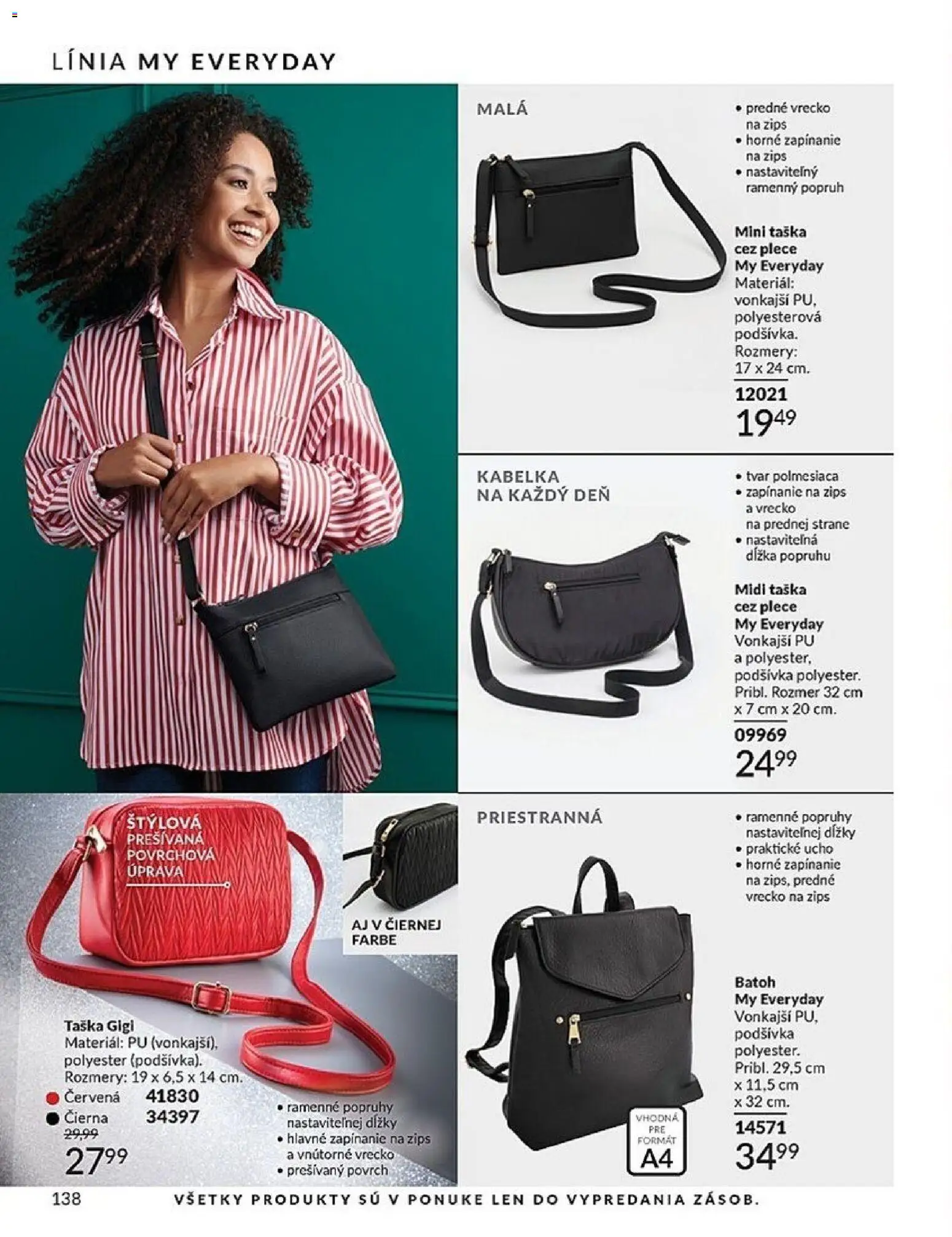 Nové Avon akcie – leták je platný od 01.01.2026 | Strana: 138 | Produkty: Kabelka, Batoh, Taška