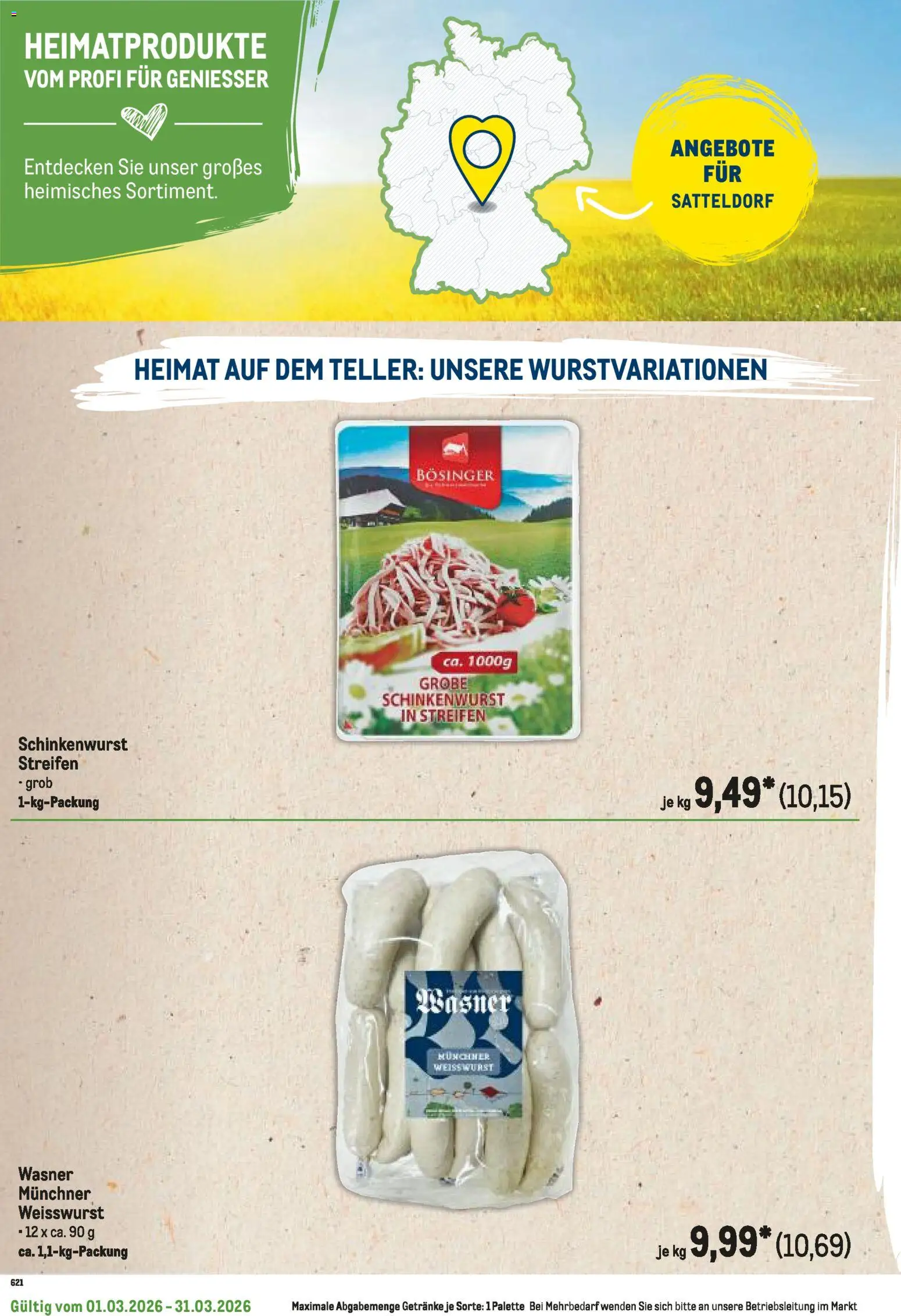 Metro Regionaler Flyer – gültig ab 01.03.2026 | Seite: 88 | Produkte: Weißwurst