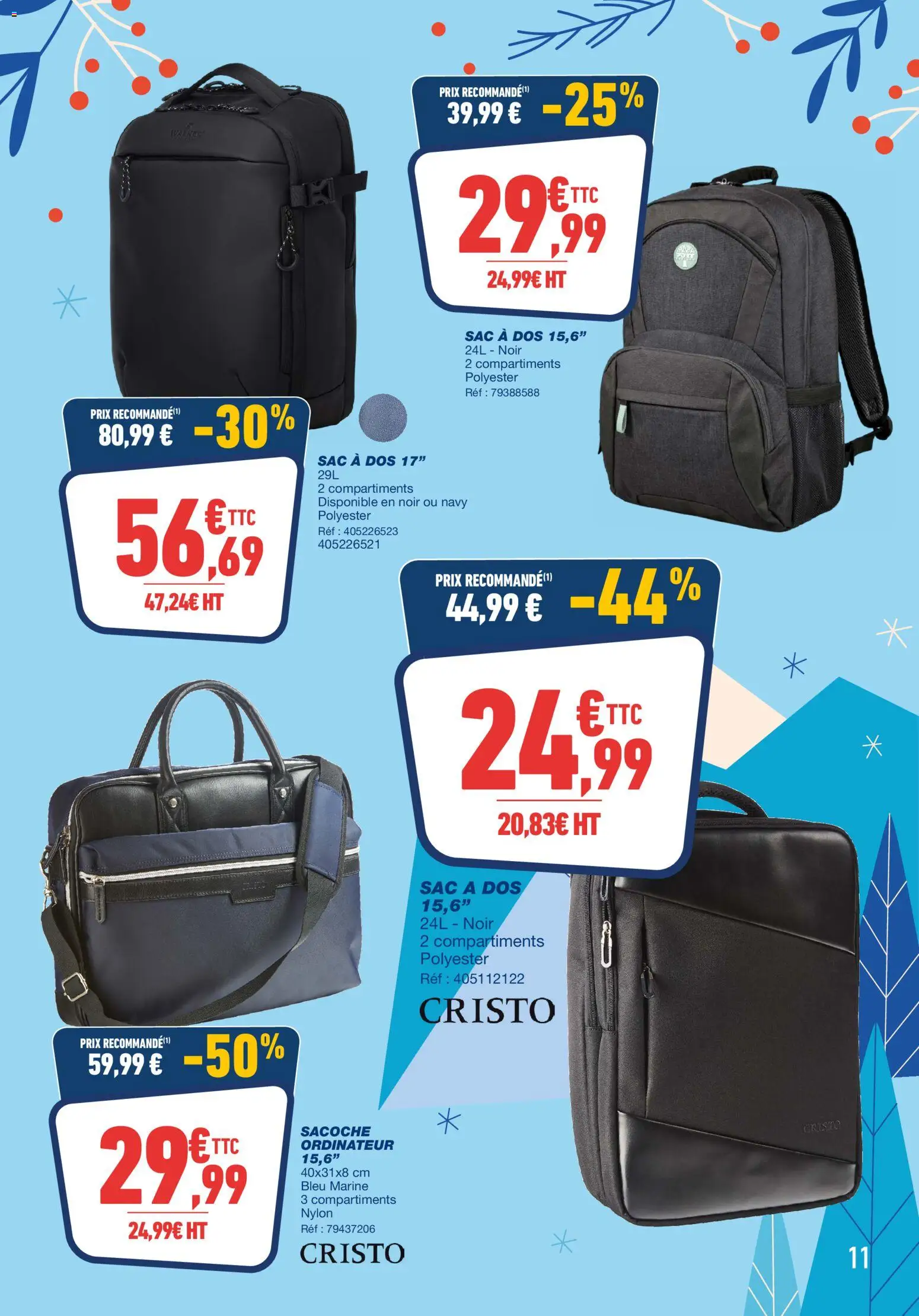 {H1} | Page: 11 | Produits: Ordinateur, Sac, Sac à dos