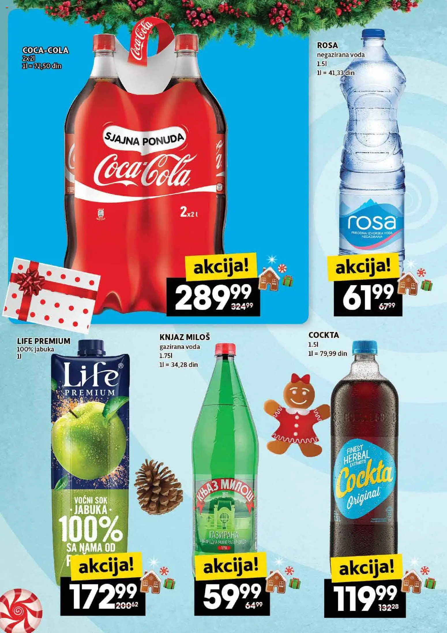 Idea katalog - važi od 04.12.2025 | Strana: 24 | Proizvode: Coca Cola, Negazirana voda, Voda, Sok