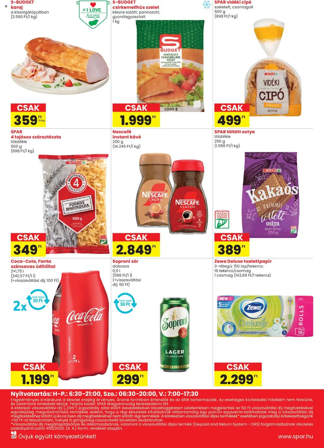 Spar akciós ujság - amely érvényes a következő dátumtól: 07.08.2025 | Oldal: 2 | Termékek: Szőlő, Karaj, Száraztészta, Instant kávé