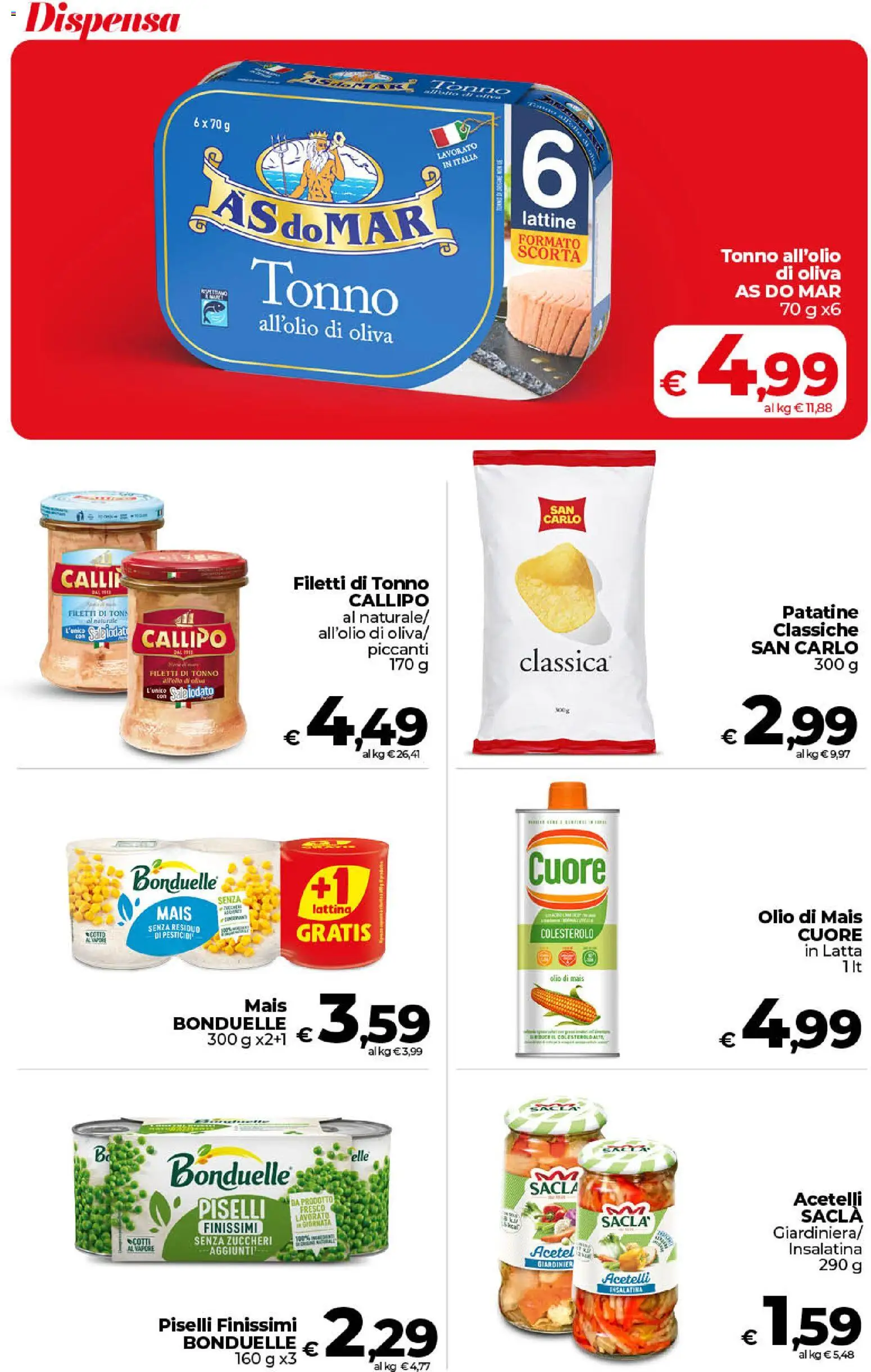 Volantino COOP del 17.04.2026 | Pagina: 22 | Prodotti: Patatine, Olio, Tonno, Mais