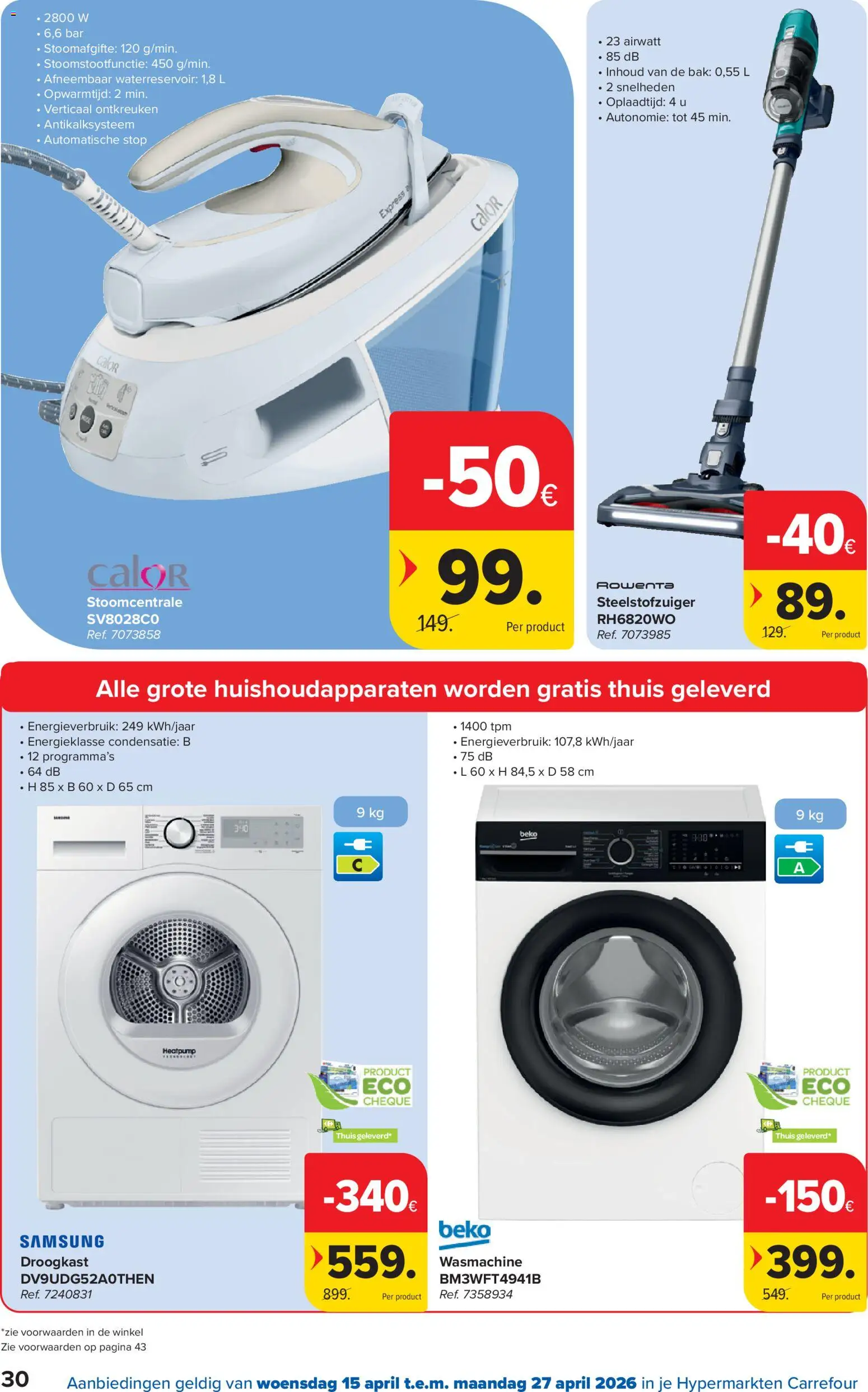 {H1} | Pagina: 30 | Producten: Wasmachine