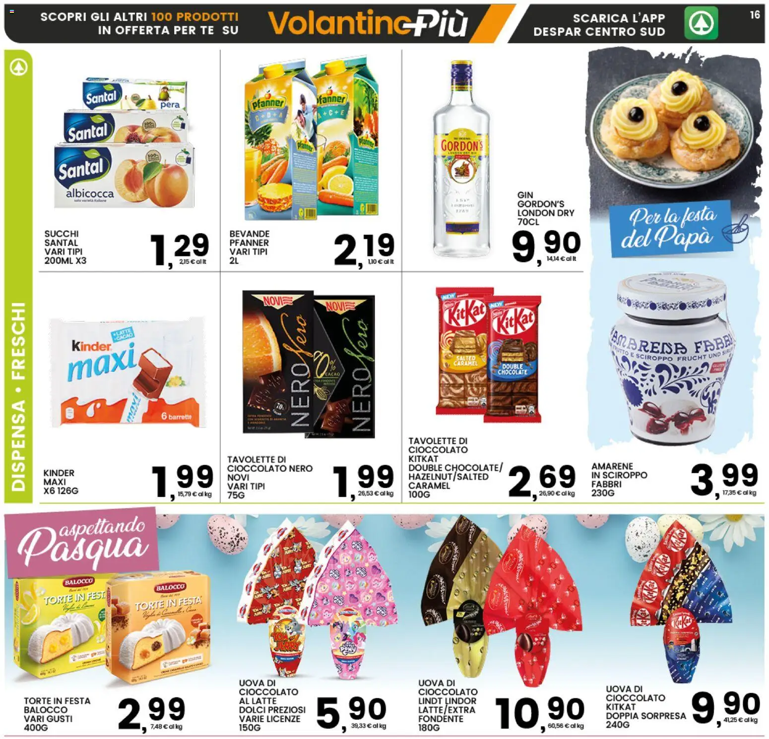 Volantino Interspar del 16.03.2026 | Pagina: 16 | Prodotti: Uova, Tè, Latte, Cacao