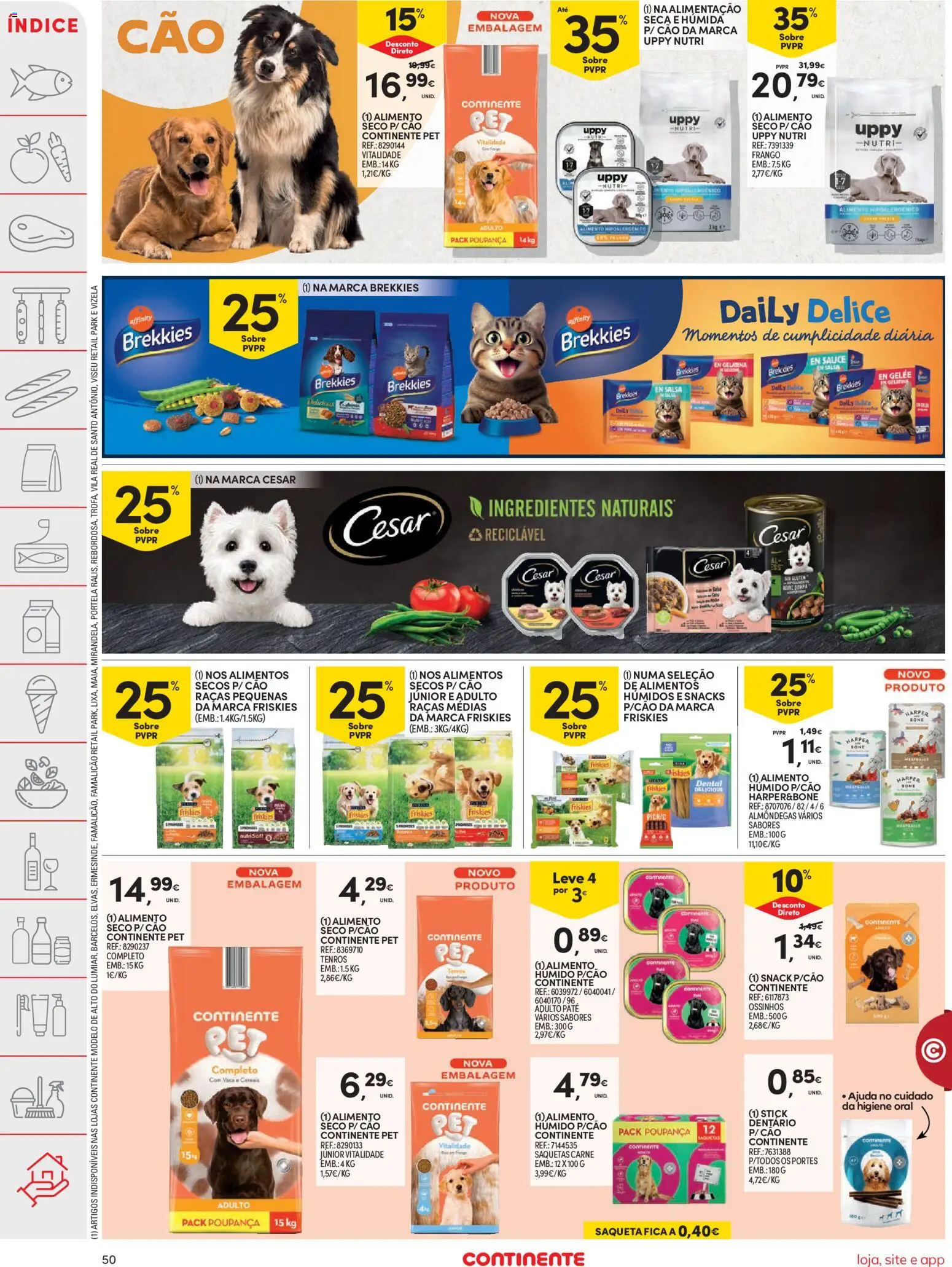 Continente folheto │ válido de 03.02.2026 | Página: 50 | Produtos: Boné, Frango, Gelatina, Carne