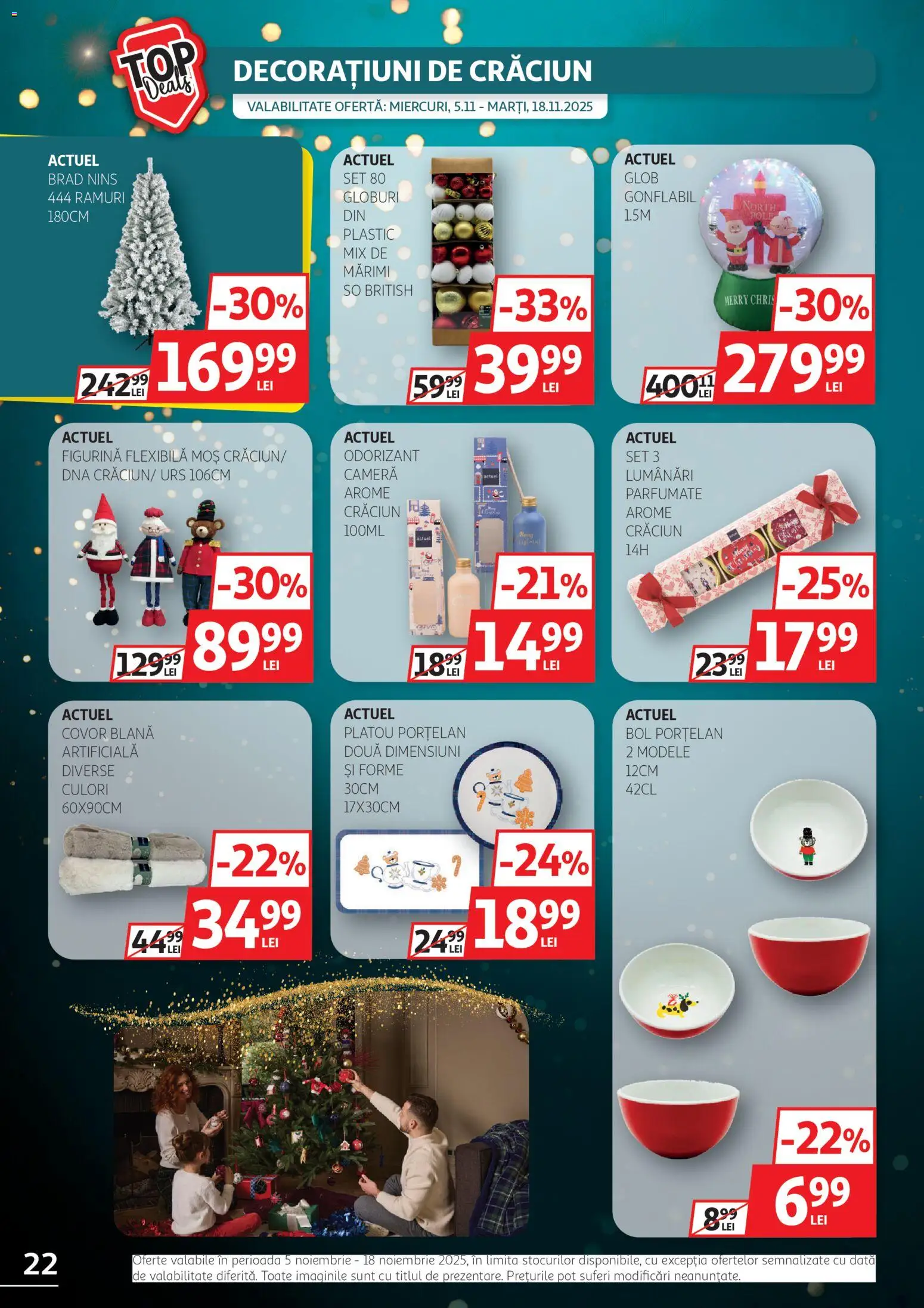 Noul catalog Auchan – valabil de la 05.11.2025 | Pagină: 22 | Produse: Cameră, Bol, Covor