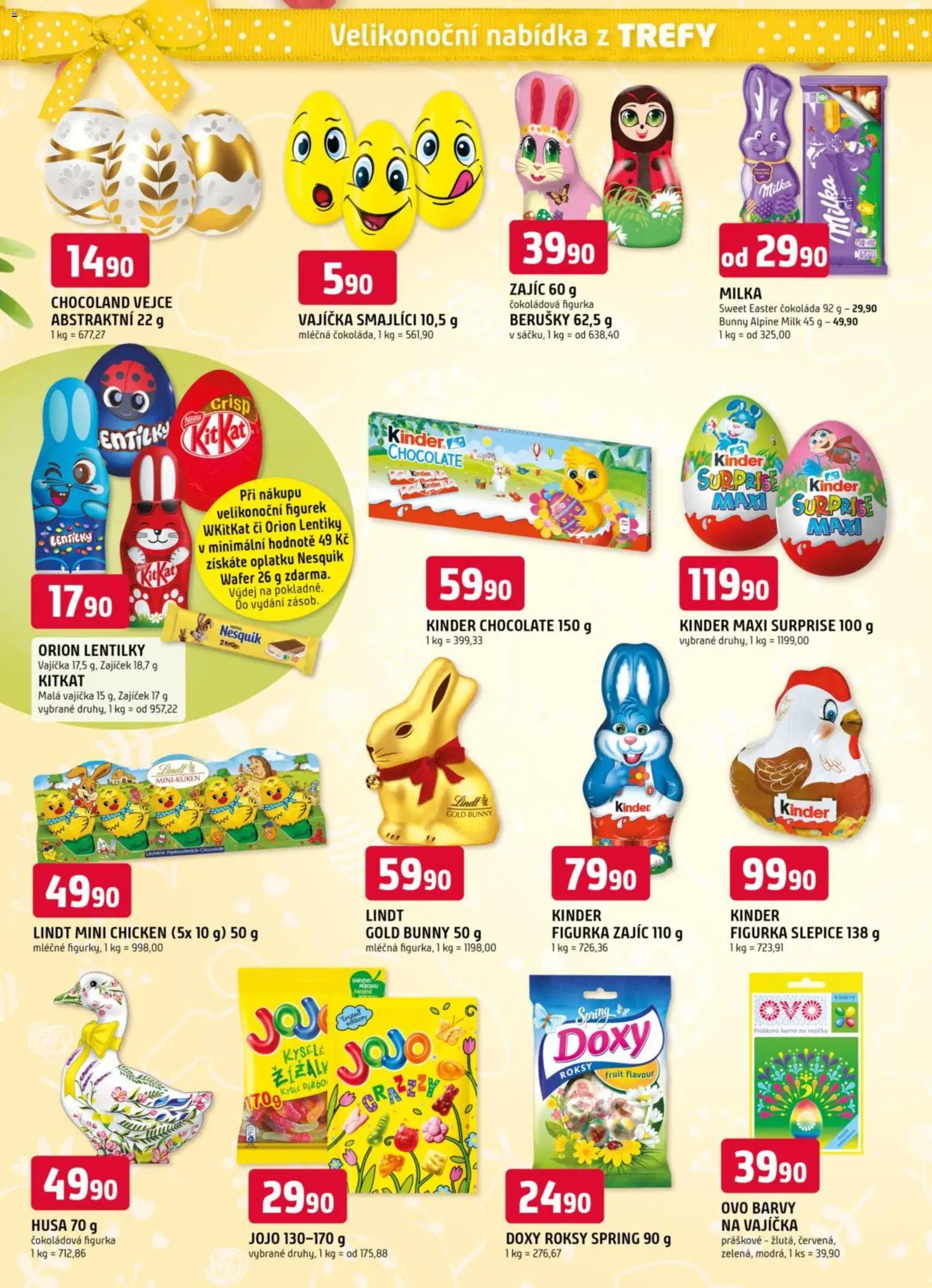 Trefa leták od 11.03.2026 | Strana: 10 | Produkty: Vajíčka, Vejce, Nesquik, Kinder