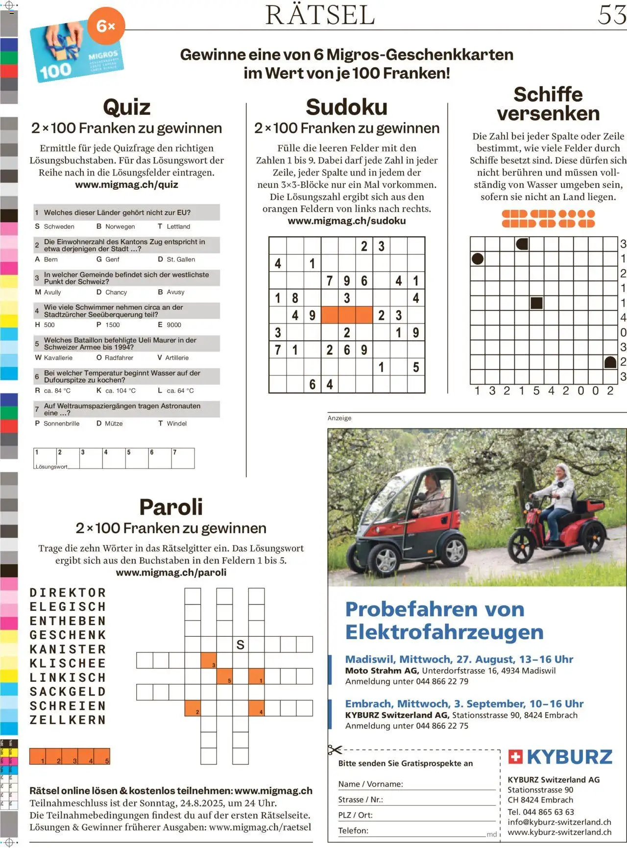 Migros - Magazin ab 18.08.2025 | Seite: 53 | Produkte: Orangen, Telefon, Wasser, Uhr