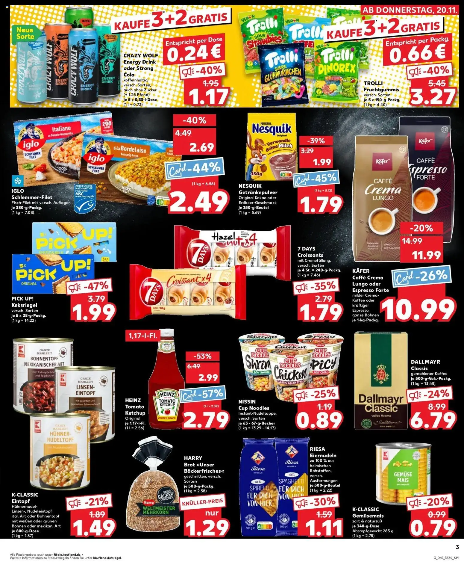 Kaufland prospekt Borna	 – gültig ab 20.11.2025 | Seite: 3 | Produkte: Energy, Iglo, Äpfel, Zucker
