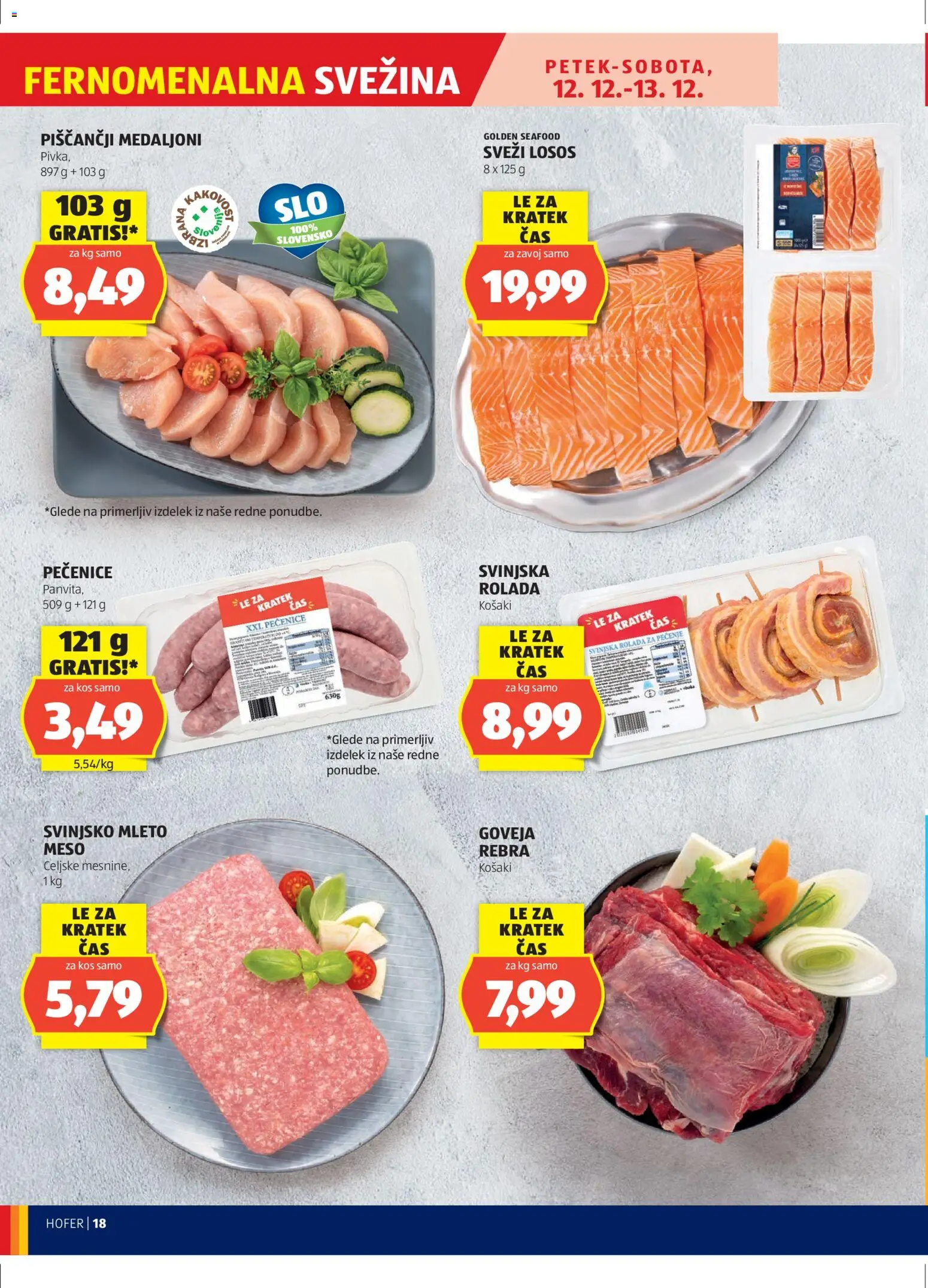 Hofer SI katalog | vrijedi od 11.12.2025 | Stranica: 18 | Proizvodi: Meso, Losos