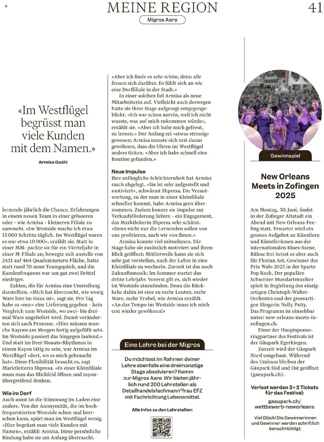 Migros Magazin ab 16.06.2025 | Seite: 41