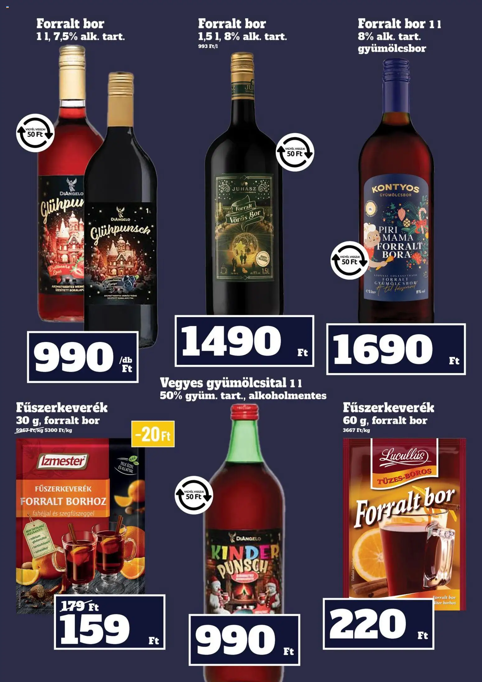 Family Diszkont akciós ujság - amely érvényes a következő dátumtól: 04.12.2025 | Oldal: 20 | Termékek: Fűszerkeverék, Gyümölcsital, Bor