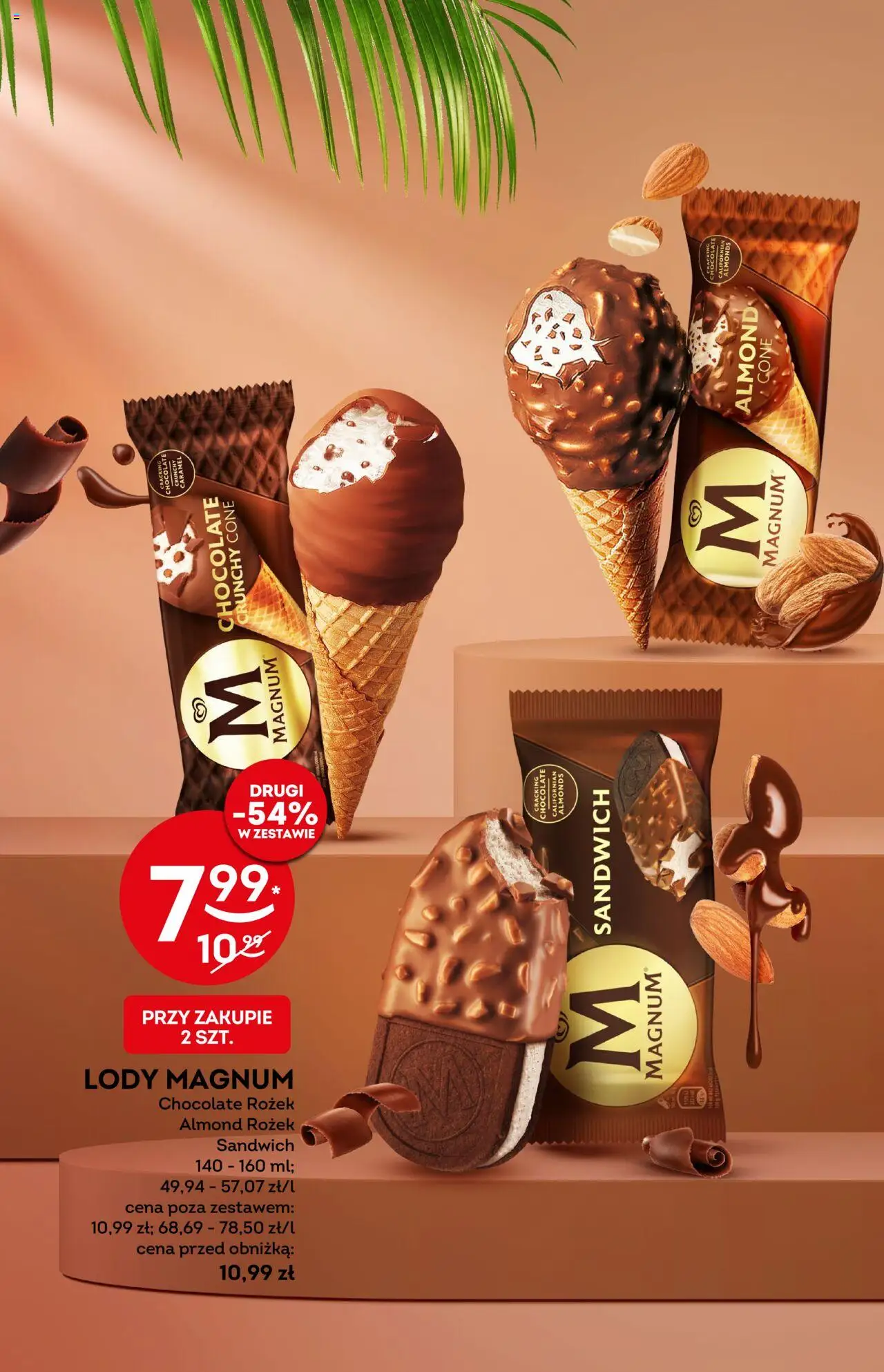 Żabka Gazetka - Lody od 30.07.2025 | Strona: 10 | Produkty: Sandwich, Lody Magnum, Lody