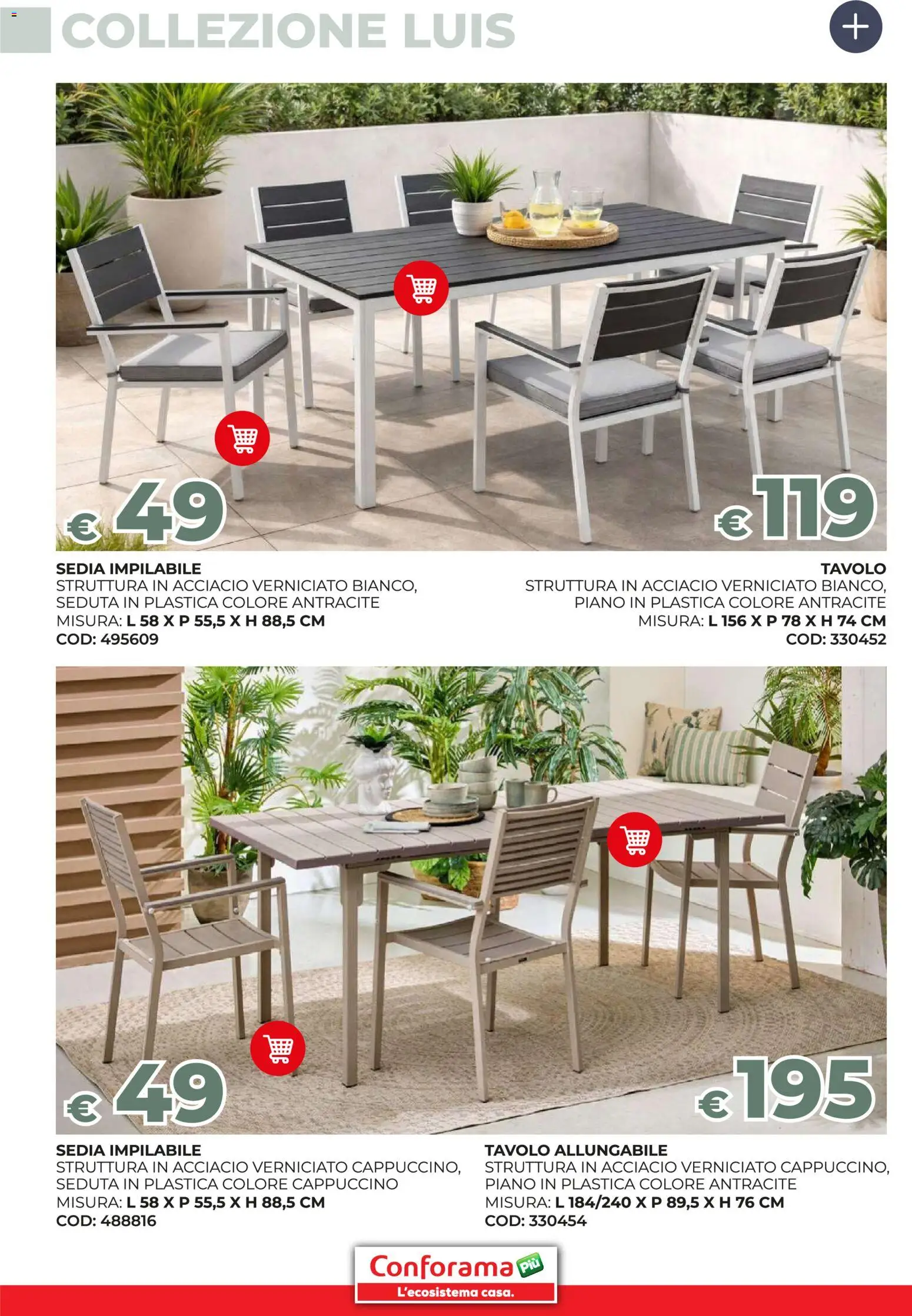 Volantino Conforama del 19.03.2026 | Pagina: 68 | Prodotti: Tavolo, Sedia