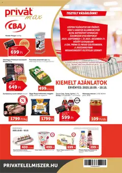 PRIVÁT - Aktuális szórólap MAX - amely érvényes a következő dátumtól: 09.10.2025