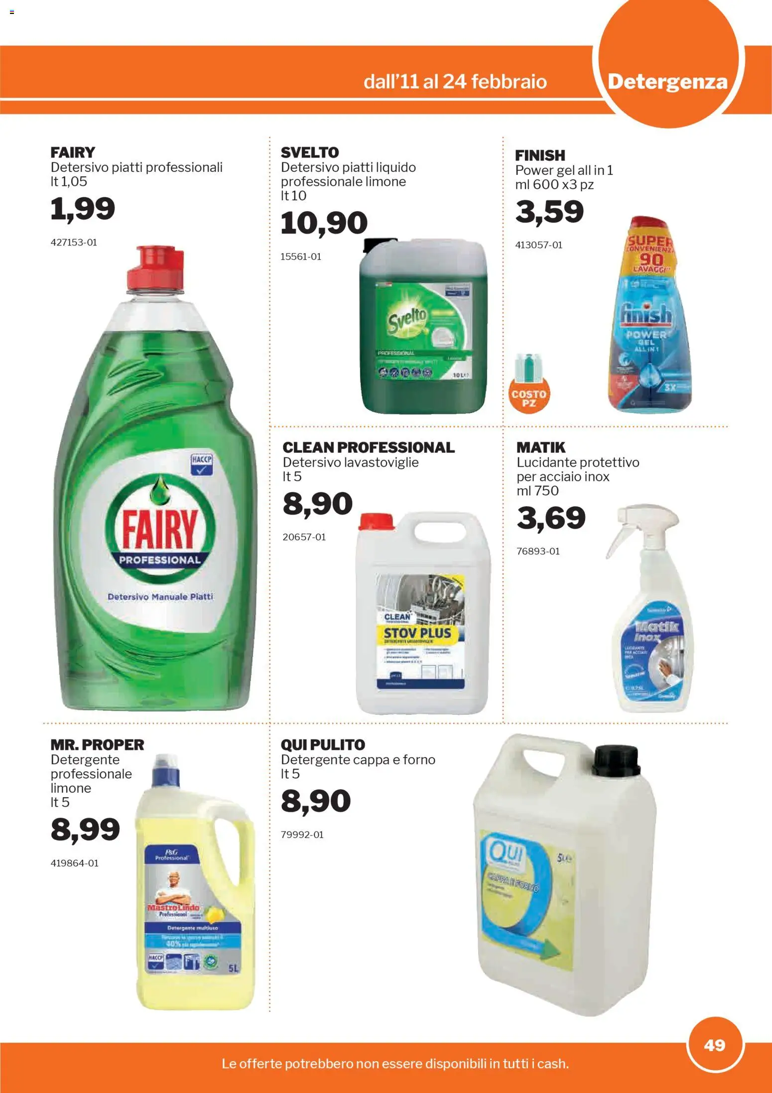 Volantino Sogegross del 11.02.2026 | Pagina: 49 | Prodotti: Detergente, Limone, Lavastoviglie, Forno