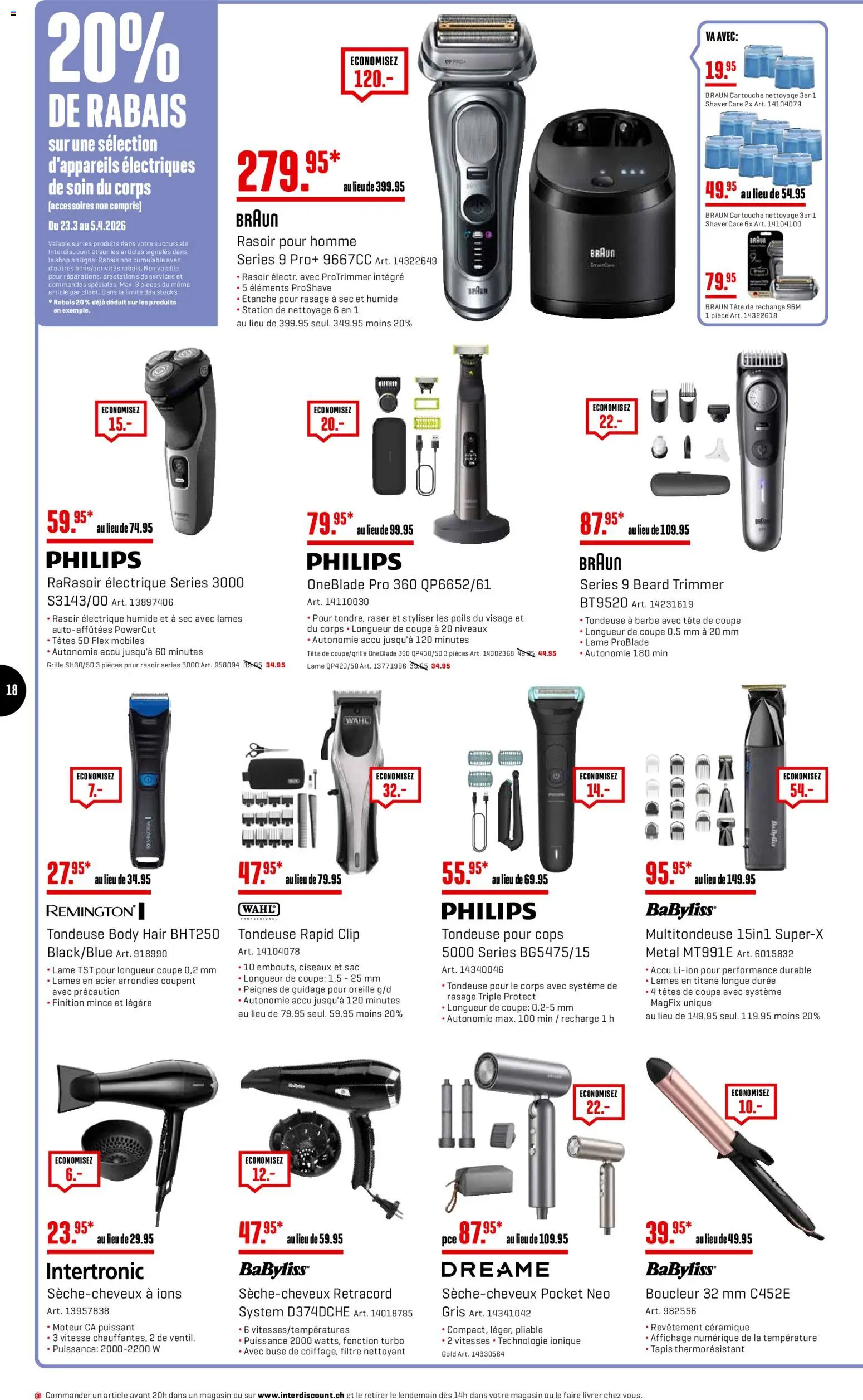 Interdiscount aktionen FR – gültig ab 23.03.2026 | Seite: 18 | Produkte: Philips