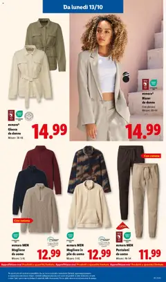 Anteprima del volantino esmara® Giacca da donna, Giacca da donna. Misure: 38-48 valido a partire dal 13.10.2025 | Pagina: 43 | Prodotti: Pile, Giacca, Pantaloni, Maglione