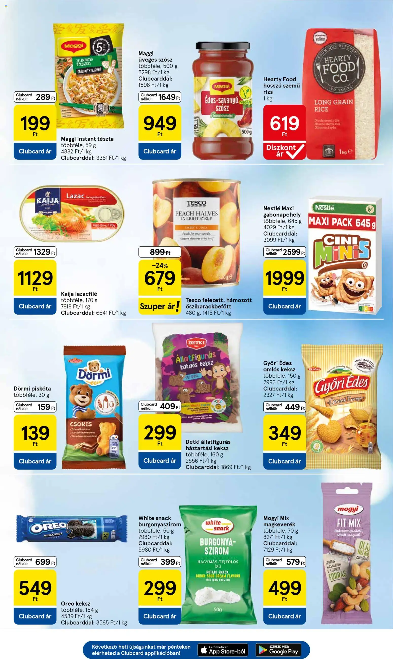 Tesco akciós ujság - amely érvényes a következő dátumtól: 22.01.2026 | Oldal: 5 | Termékek: Piskóta, Maggi, Keksz, Szósz