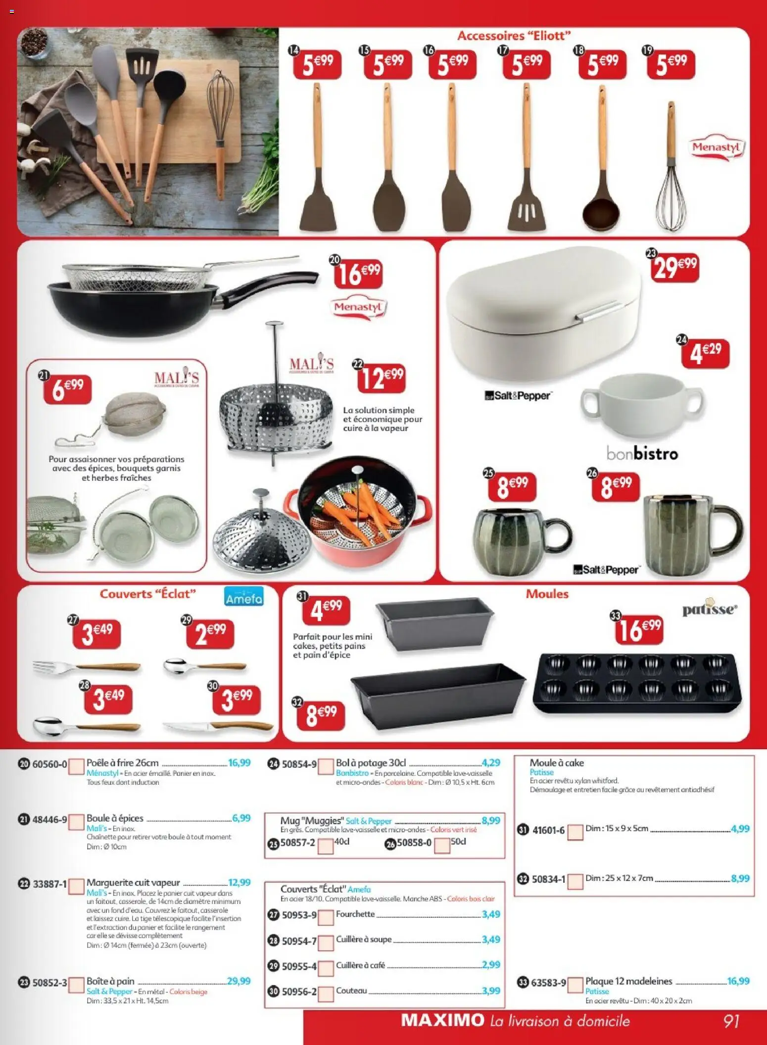 {H1} | Page: 91 | Produits: Soupe, Poêle, Panier, Pain