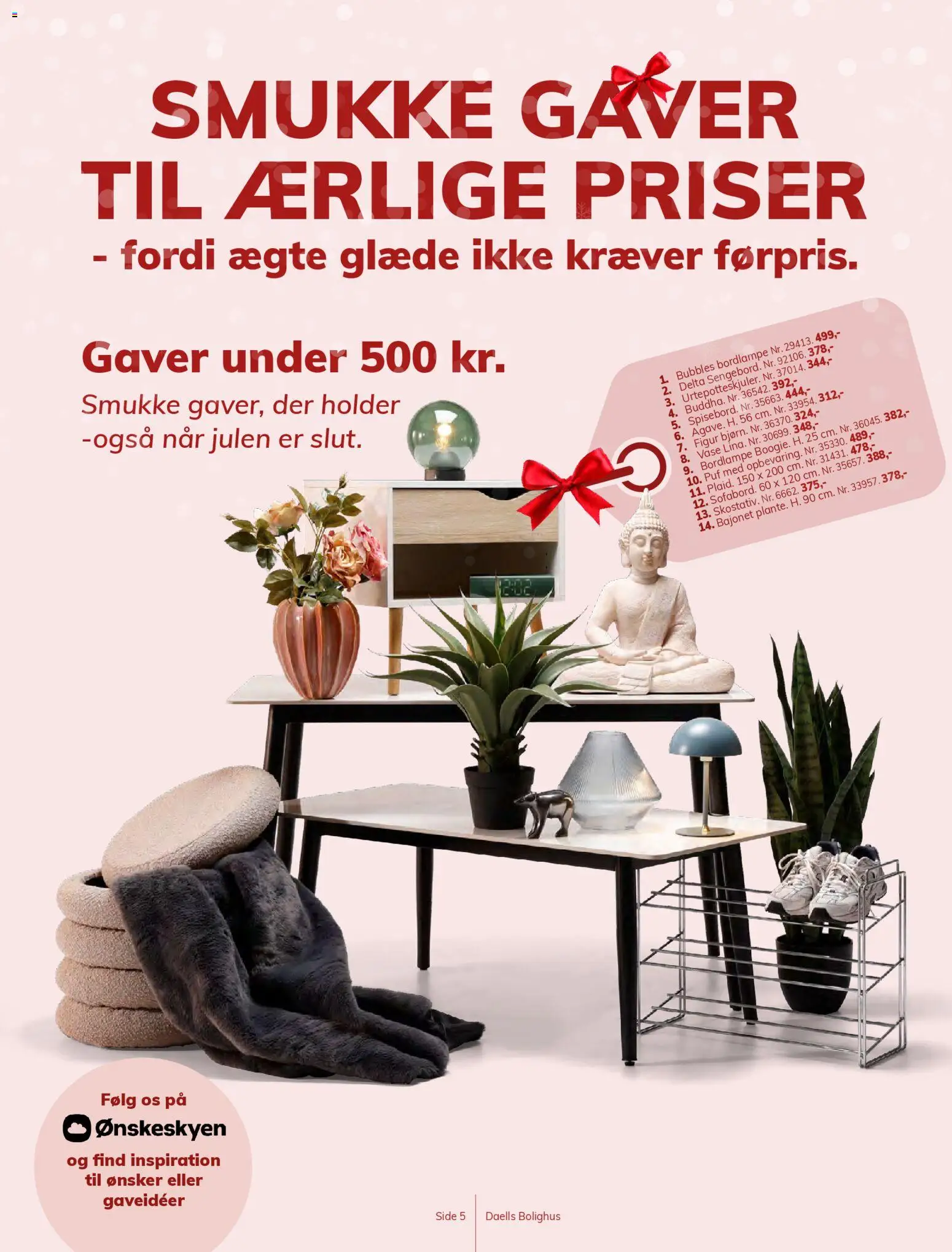 Daells Bolighus tilbudsavis – gyldig fra 24.12.2025 | Side: 5 | Produkter: Vase, Puf