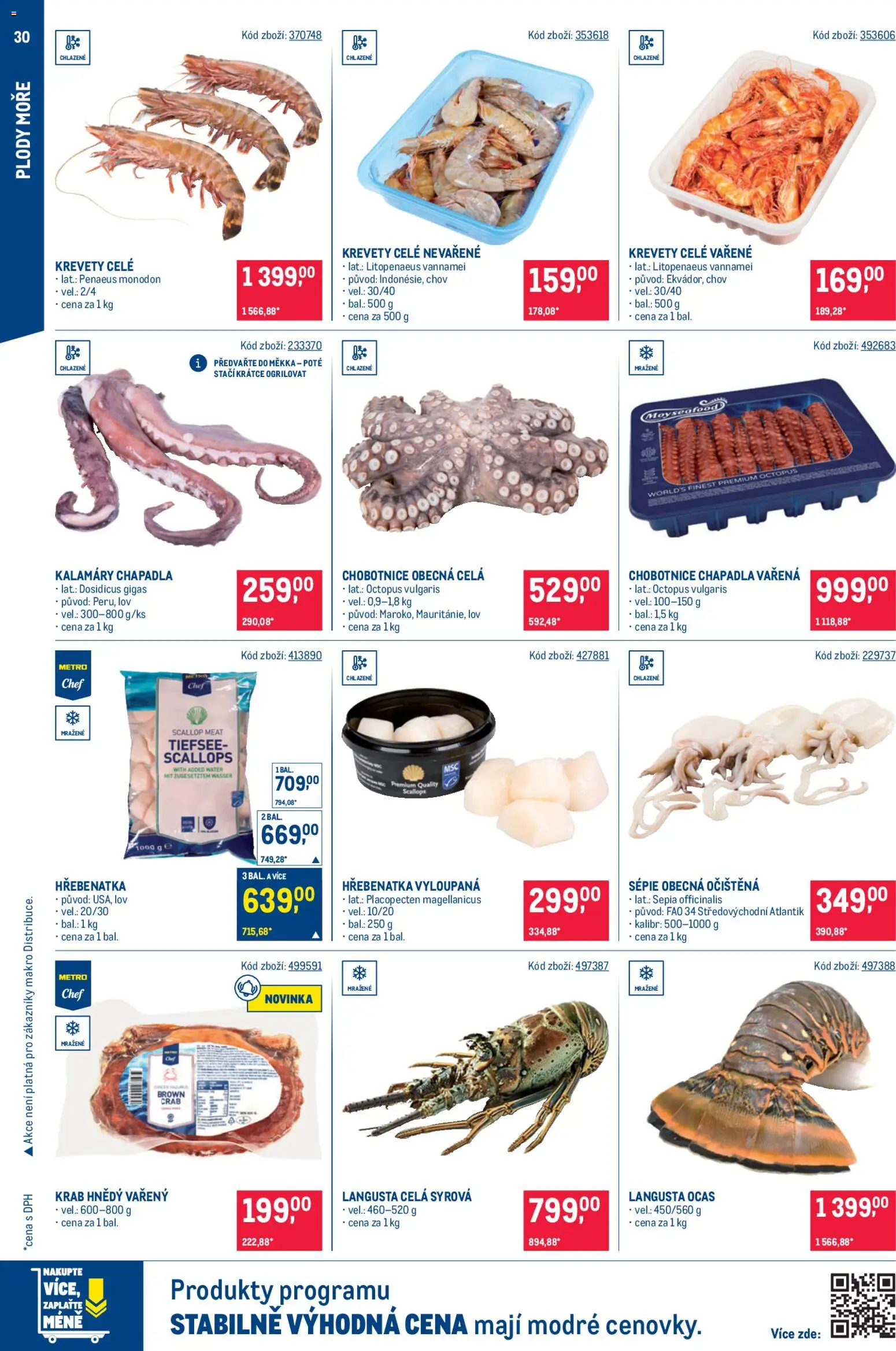 Makro leták - Asie od 28.01.2026 | Strana: 30 | Produkty: Finest, Chobotnice, Krevety