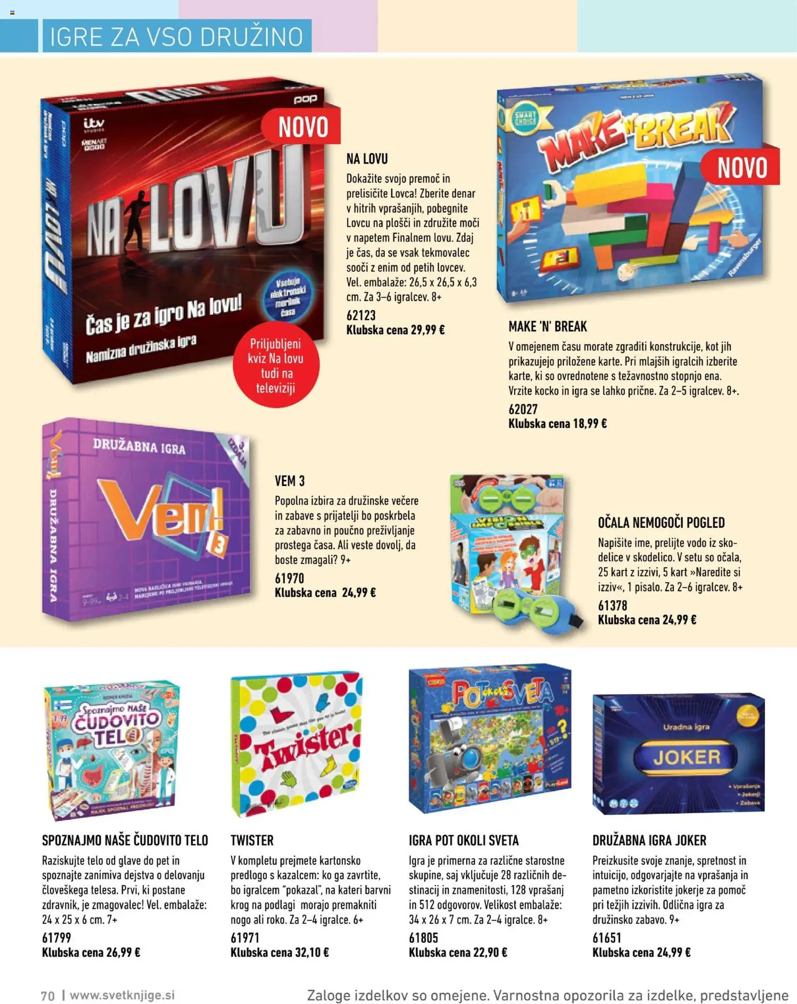 Novi Mladinska Knjiga katalog ponudbe – veljaven od 01.01.2026 | Stran: 70 | Izdelki: Igra, Ocala