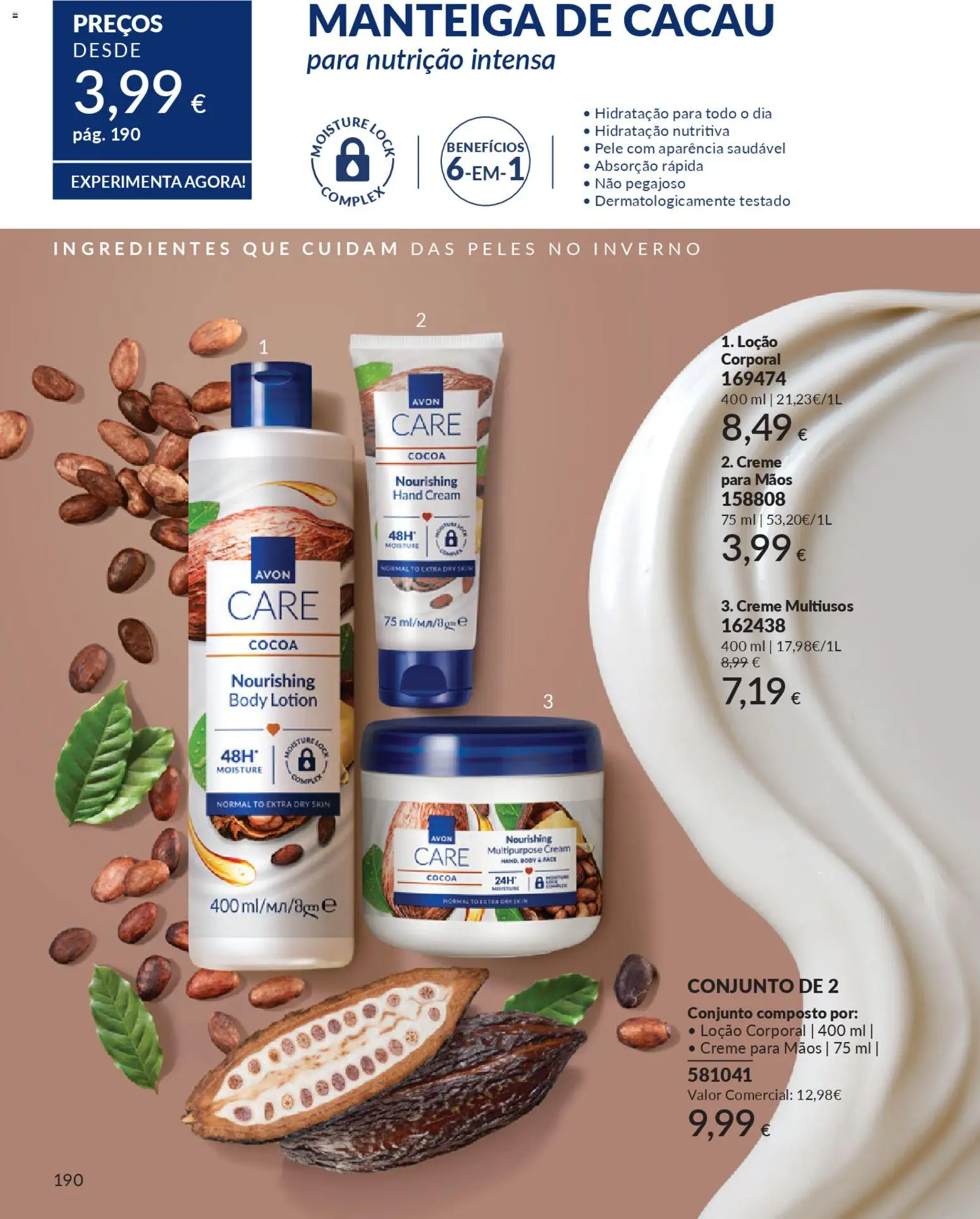 Catálogo Avon Campanha 1 │ válido de 01.01.2026 | Página: 190 | Produtos: Creme para mãos, Manteiga, Creme