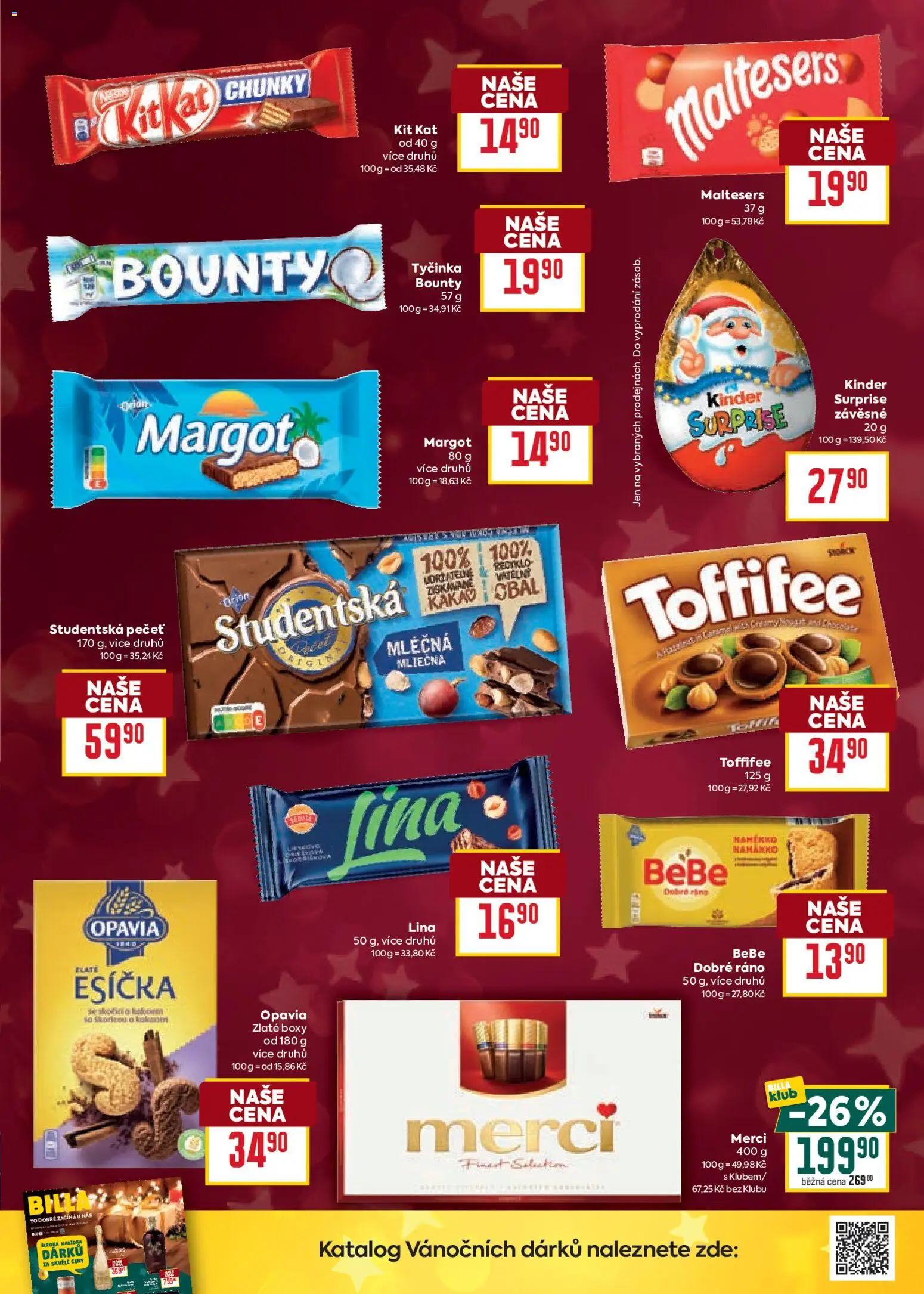 Billa Velký leták od 12.11.2025 | Strana: 13 | Produkty: Finest, Esíčka, Lina, Kinder