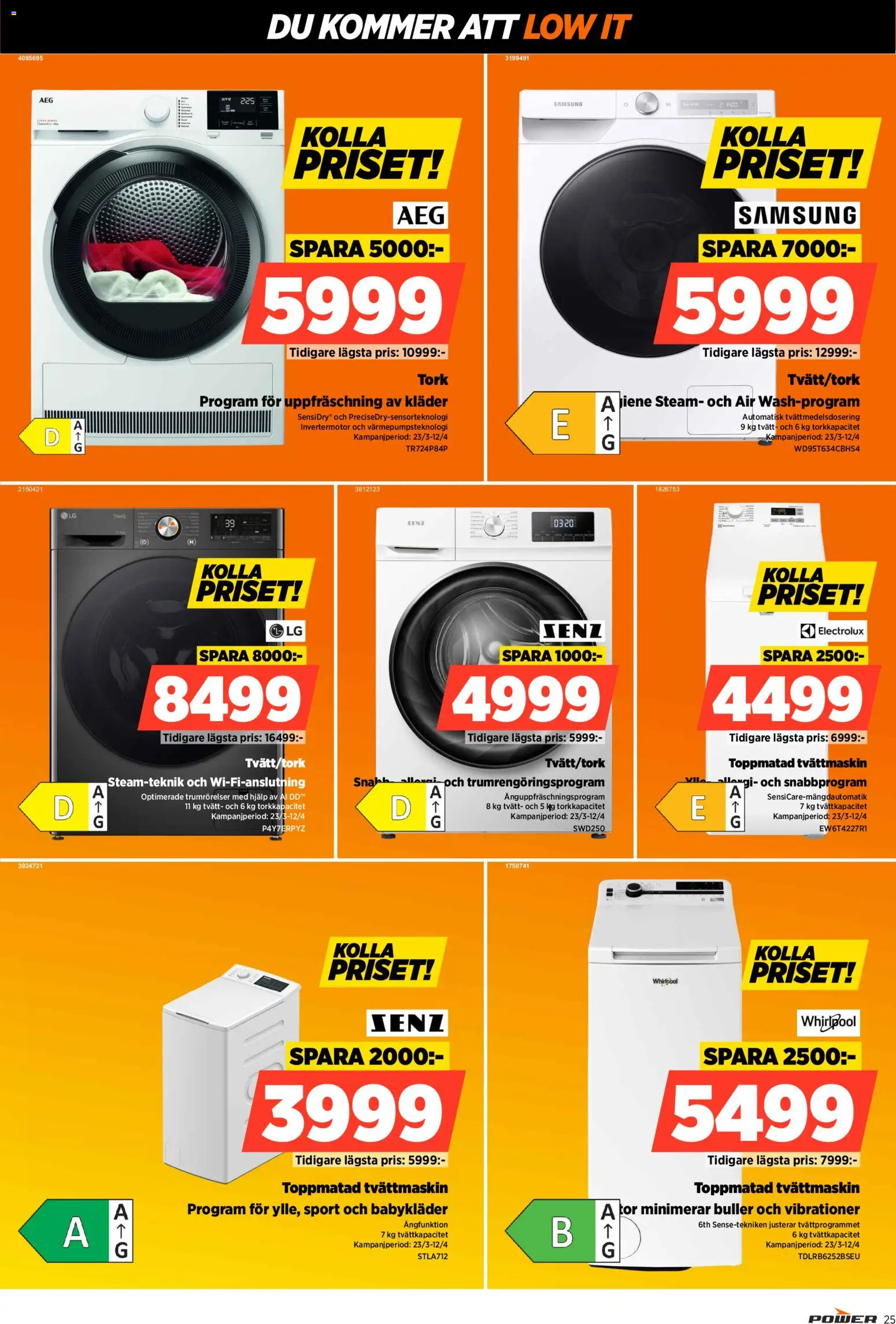 Power reklamblad aktuell från 23.03.2026 | Sida: 25 | Produkter: Kläder, Tvättmaskin