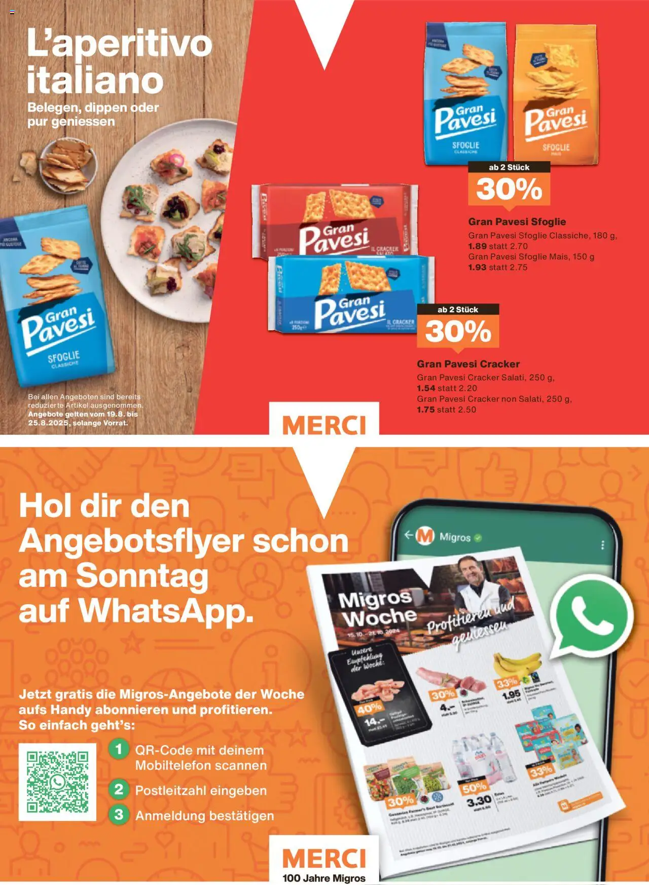 Migros - Magazin ab 18.08.2025 | Seite: 46 | Produkte: Bananen, Pampers