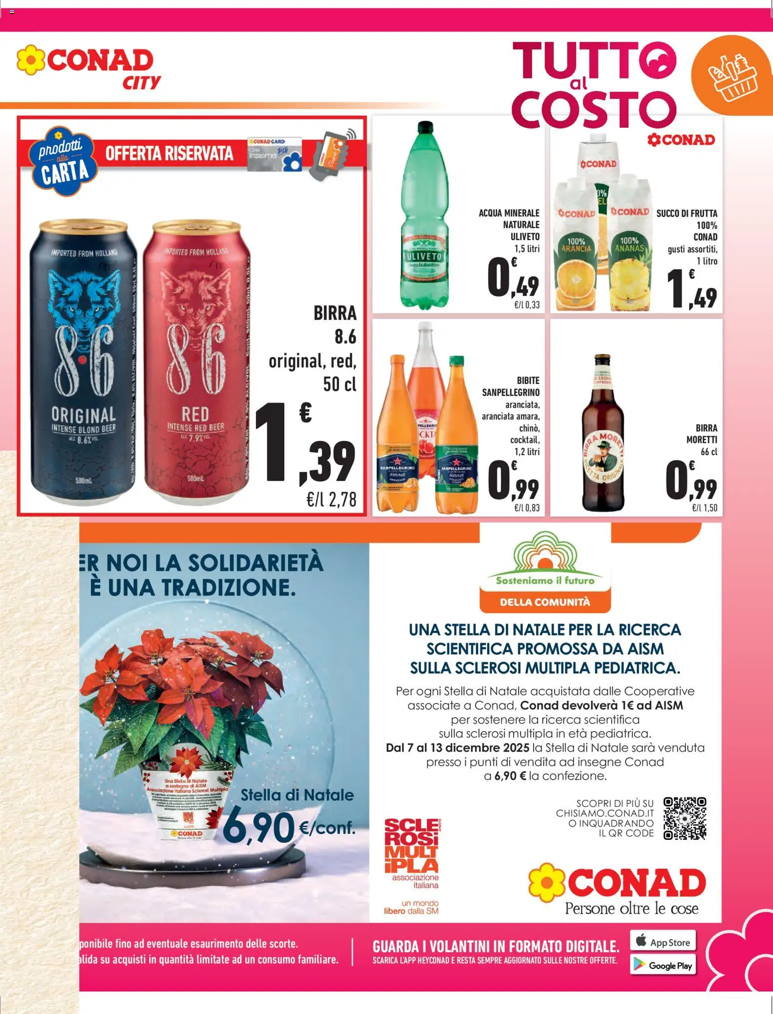 Volantino Conad del 05.12.2025 | Pagina: 5 | Prodotti: Succo, Birra, Birra Moretti, Acqua minerale
