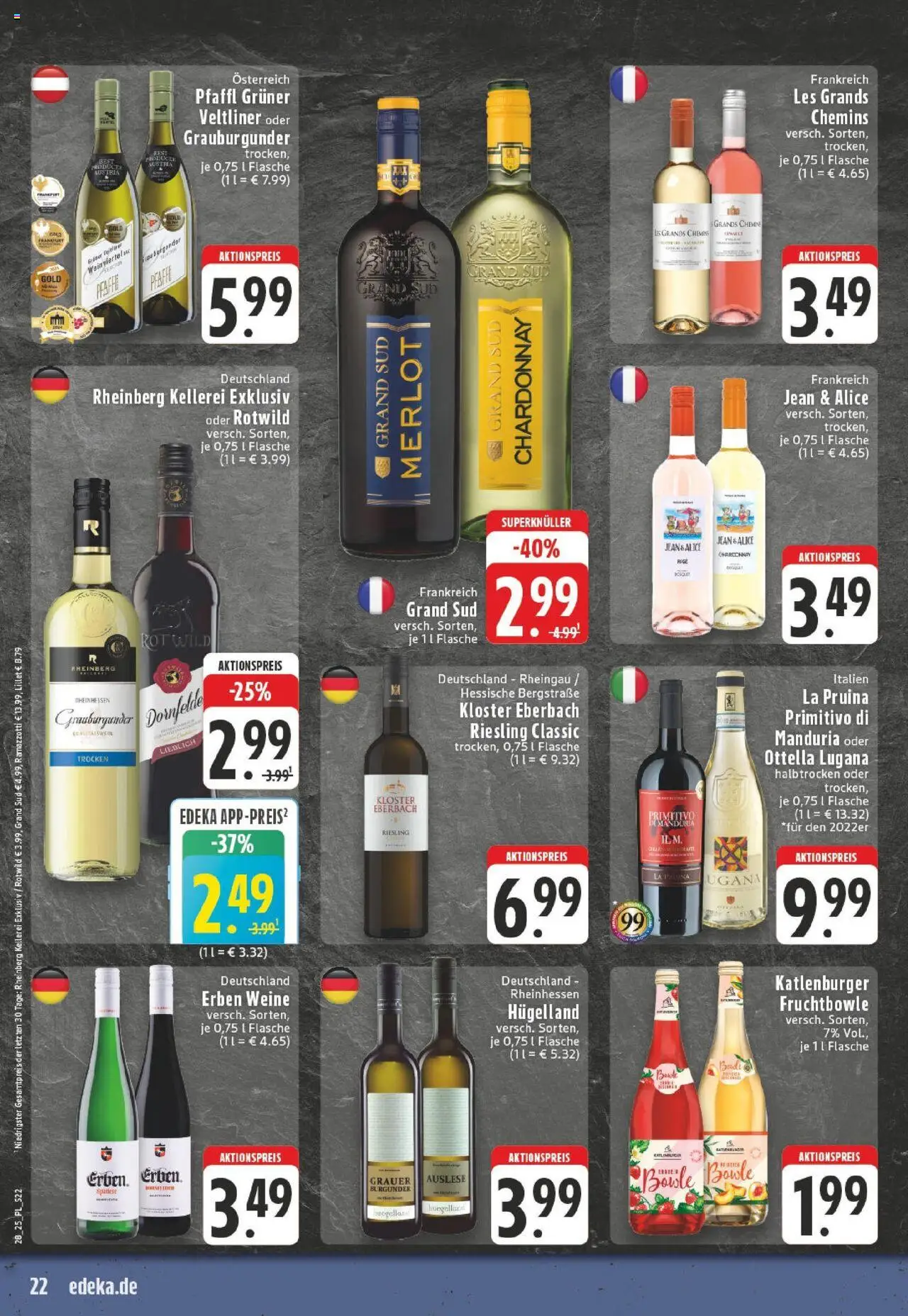 Edeka prospekt Goch	 - gültig ab dem 06.07.2025 | Seite: 22 | Produkte: Merlot, Lillet, Grand sud, Ramazzotti