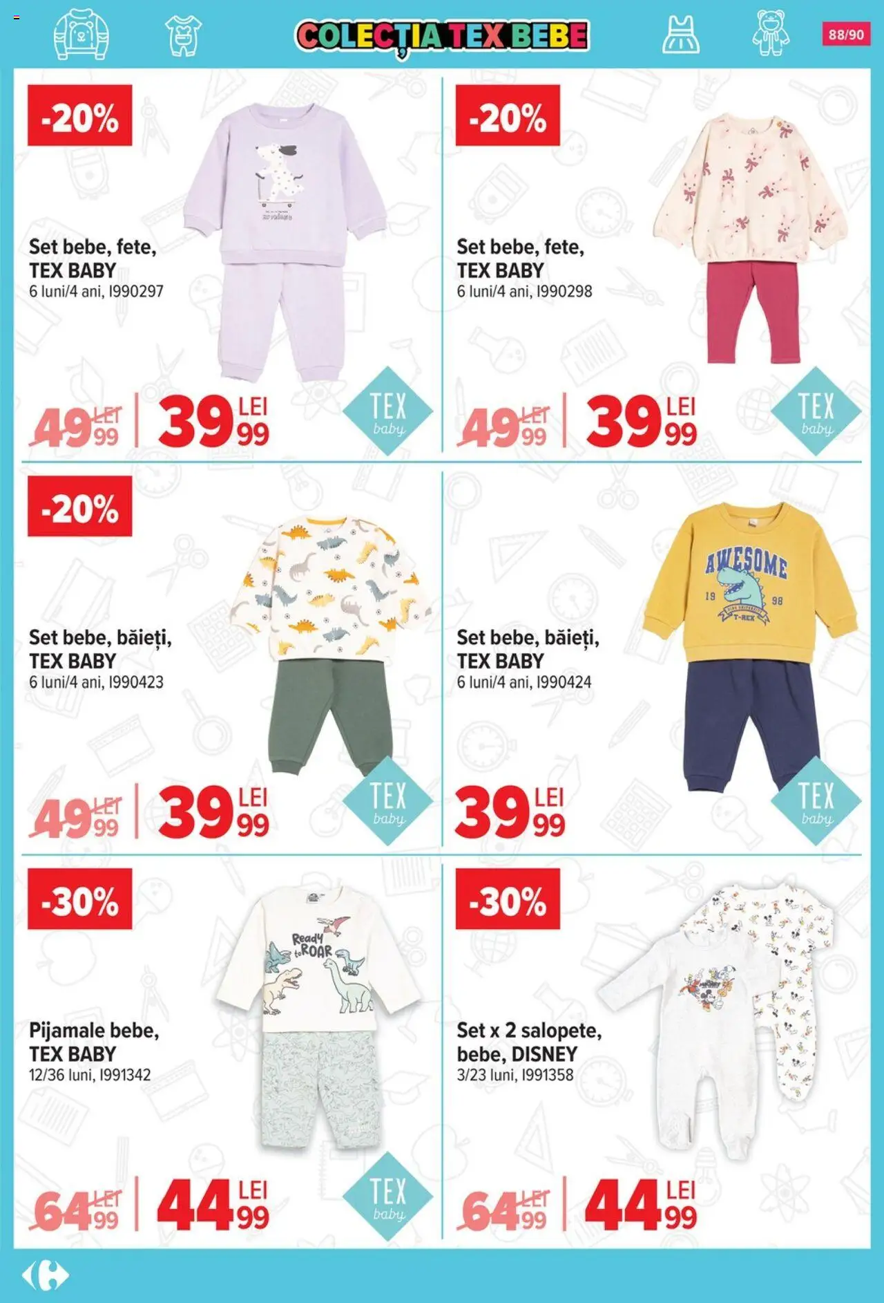 Carrefour catalog - Începe școala – valabil de la 13.08.2025 | Pagină: 89 | Produse: Pijamale