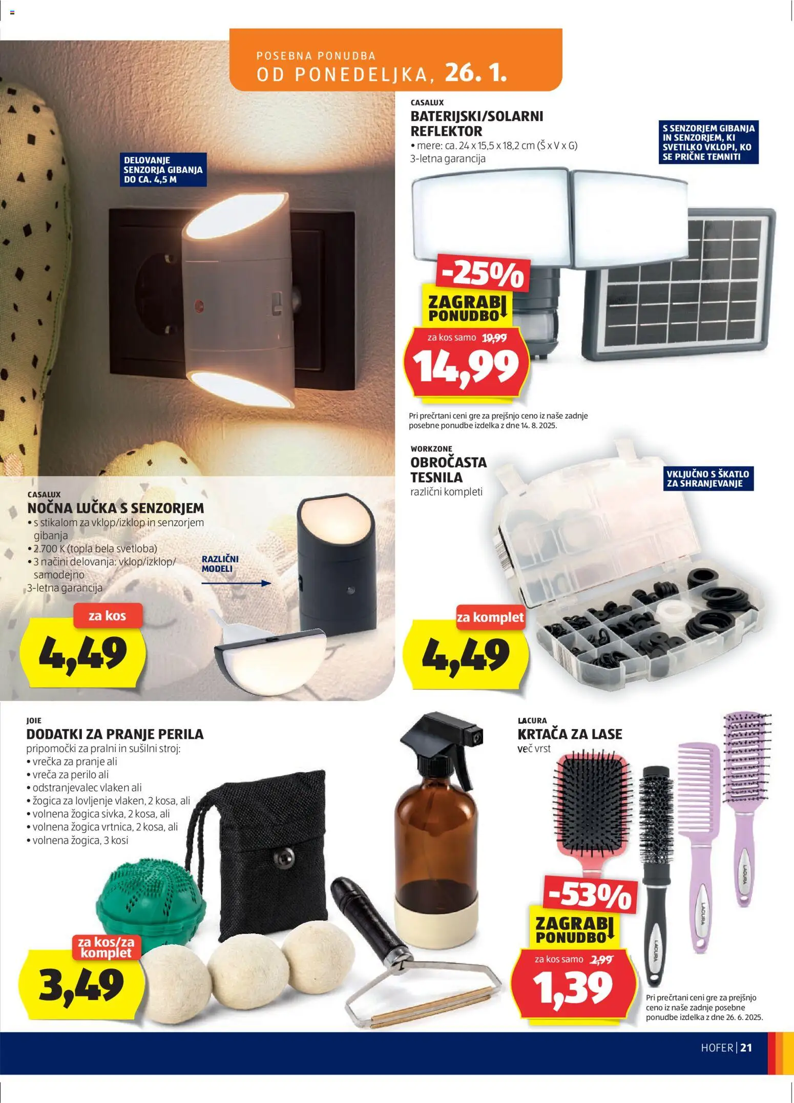 Novi Hofer katalog ponudbe – veljaven od 21.01.2026 | Stran: 21 | Izdelki: Susilni stroj, Kos, Krtaca