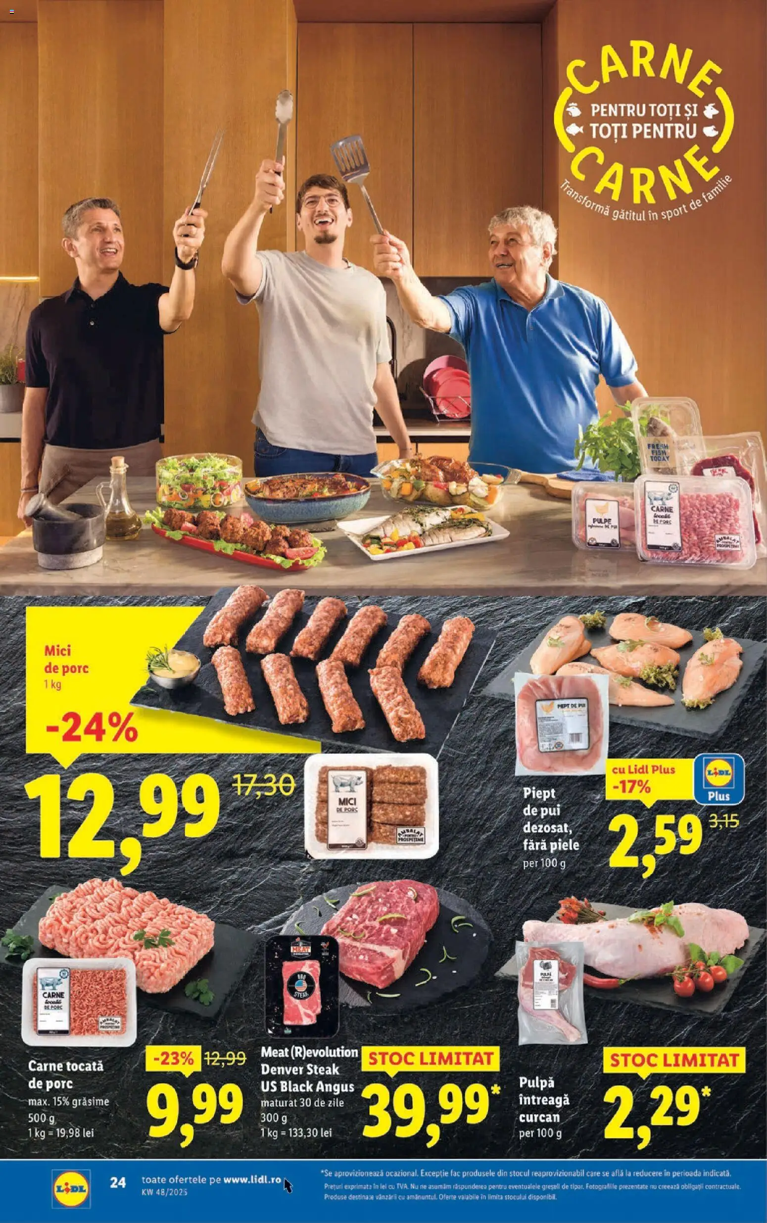 Noul catalog Lidl – valabil de la 24.11.2025 | Pagină: 24 | Produse: Hacıyatmaz Kedi Oyuncağı, Mici, Carne tocată