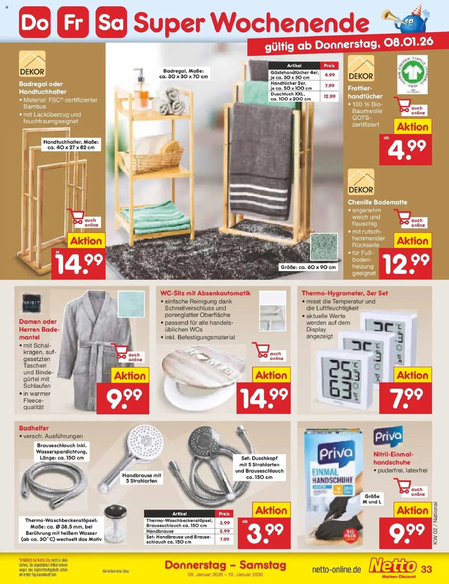 Netto Marken-Discount prospekt Rodgau	 – gültig ab 05.01.2026 | Seite: 37 | Produkte: Handtuchhalter, Wasser, Mantel, Schal