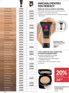 Ofertele Avon valabile de la 01.11.2025 | Pagină: 70 | Produse: Fond de ten, Machiaj, Concealer, Praline