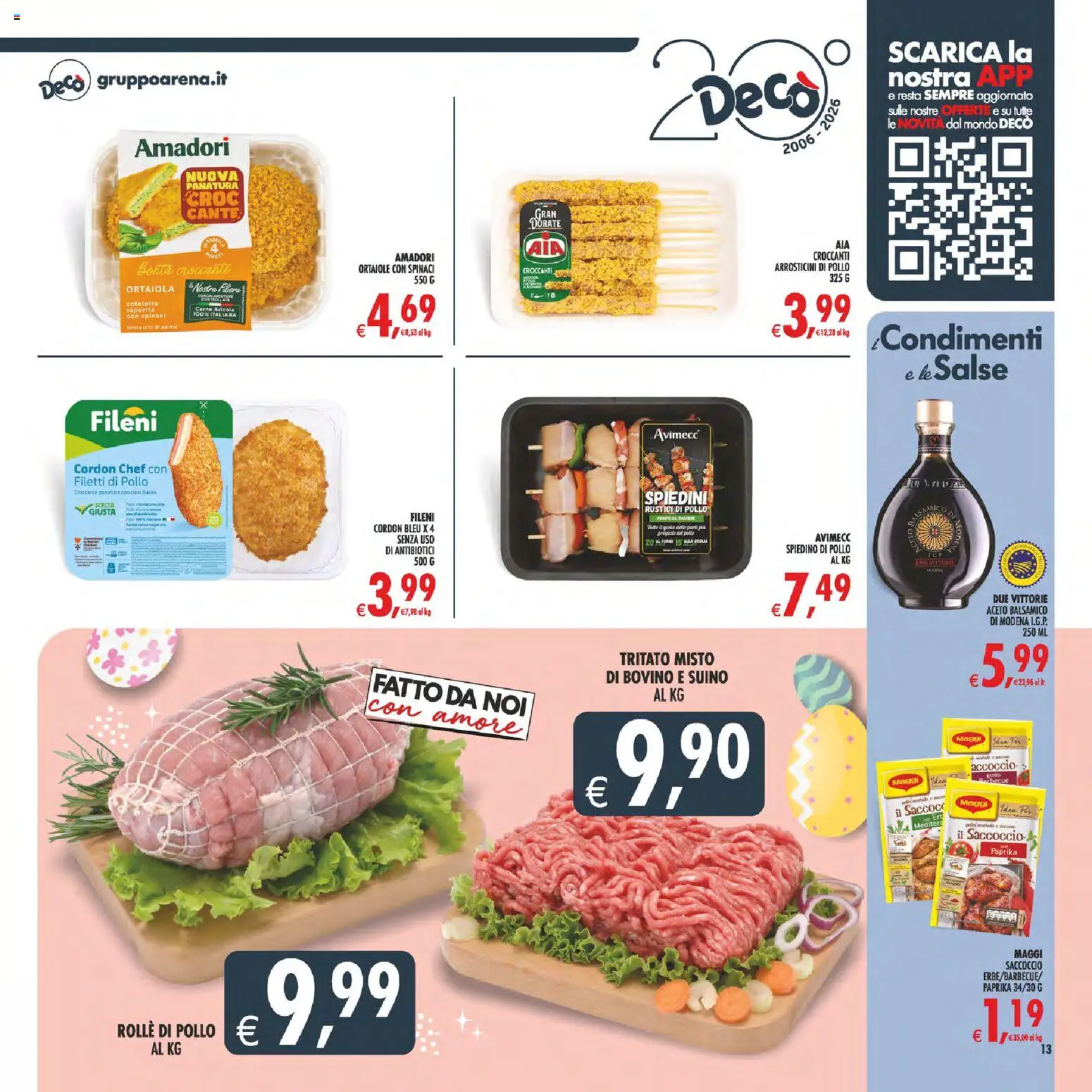 Volantino Decò del 27.03.2026 | Pagina: 14 | Prodotti: Pollo, Rustici, Spiedini, Arrosticini